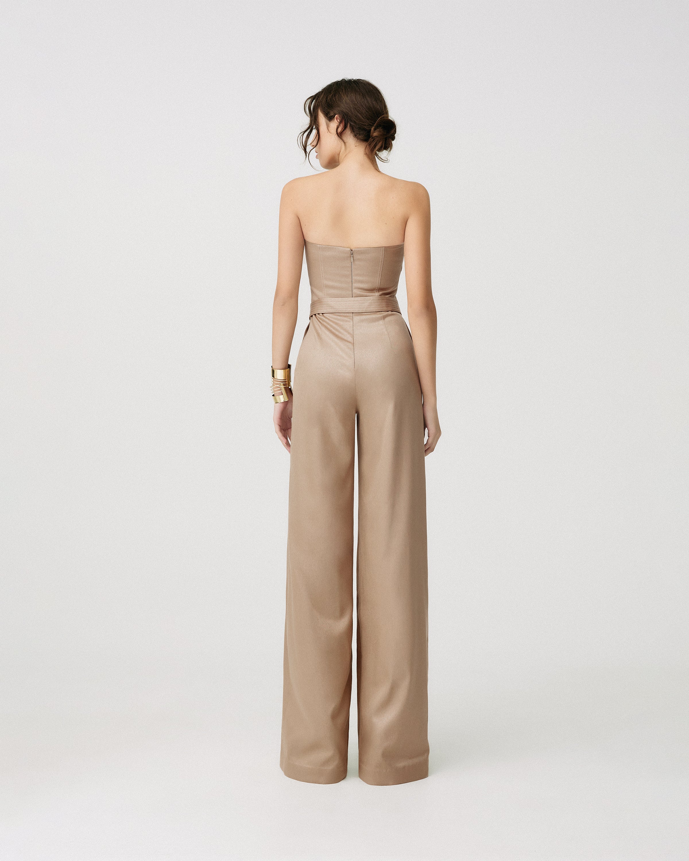 Strapless Belted Jumpsuit