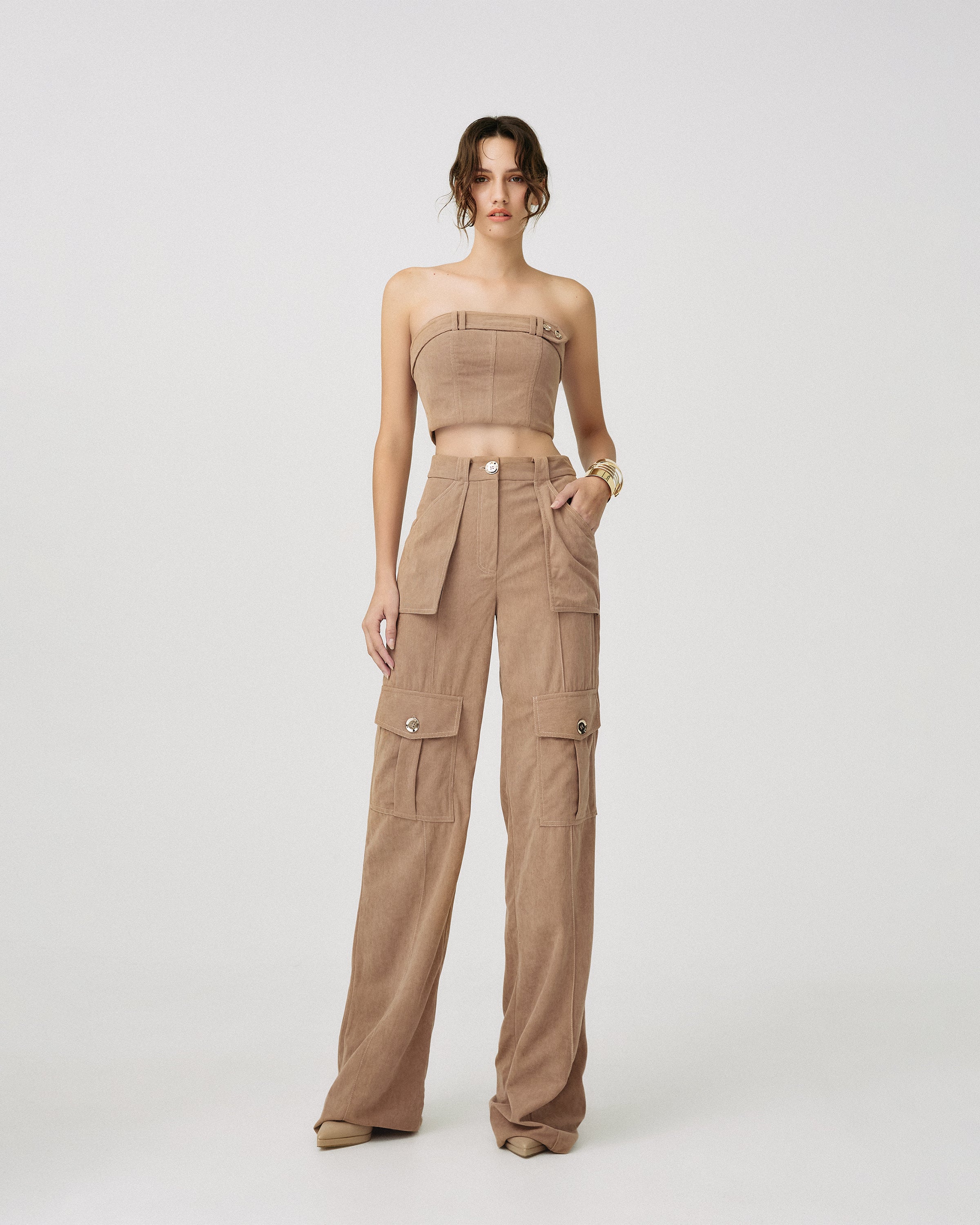 Strapless Bustier Cropped Top