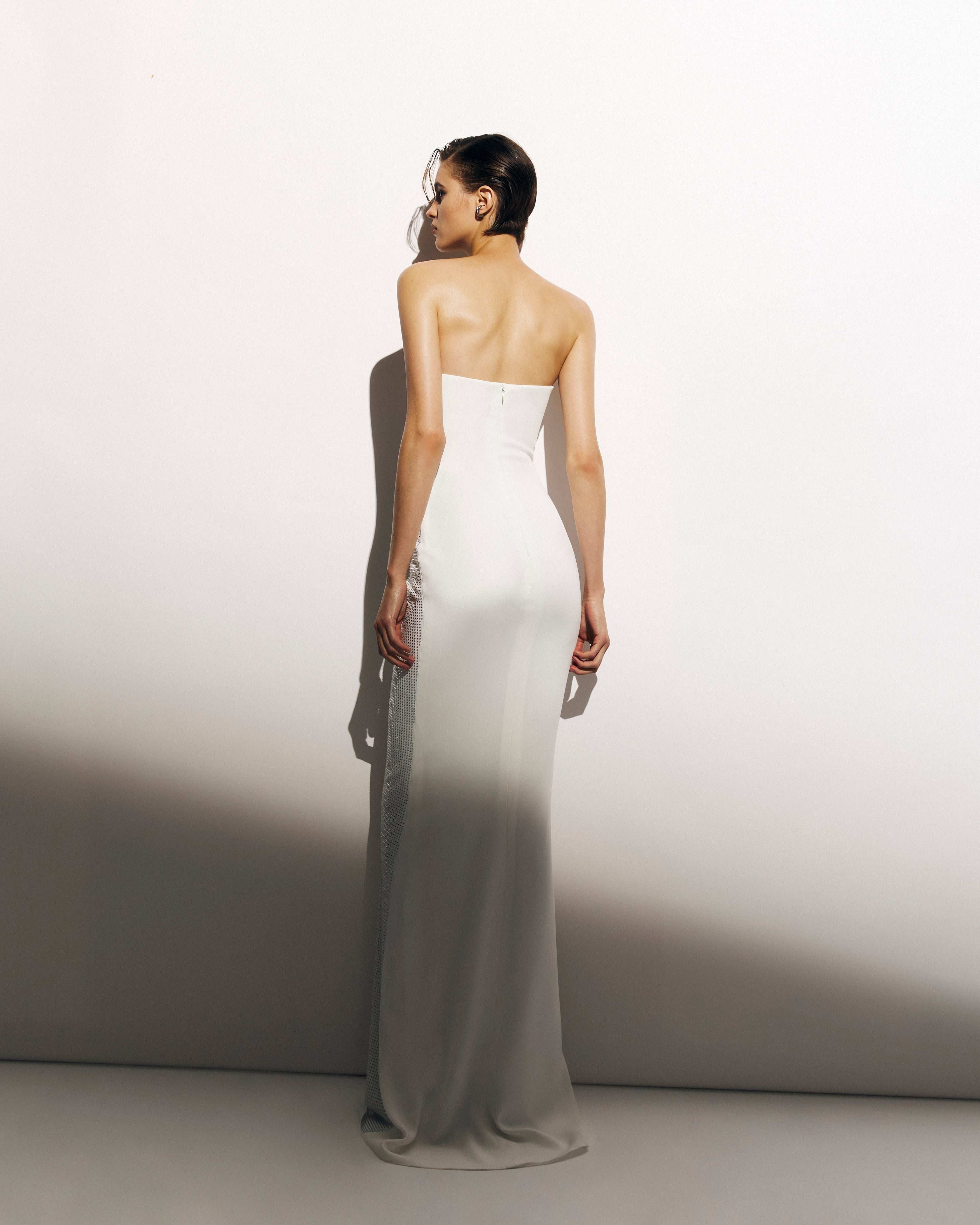 Diamond Stretch Strapless Gown (Pre-order)