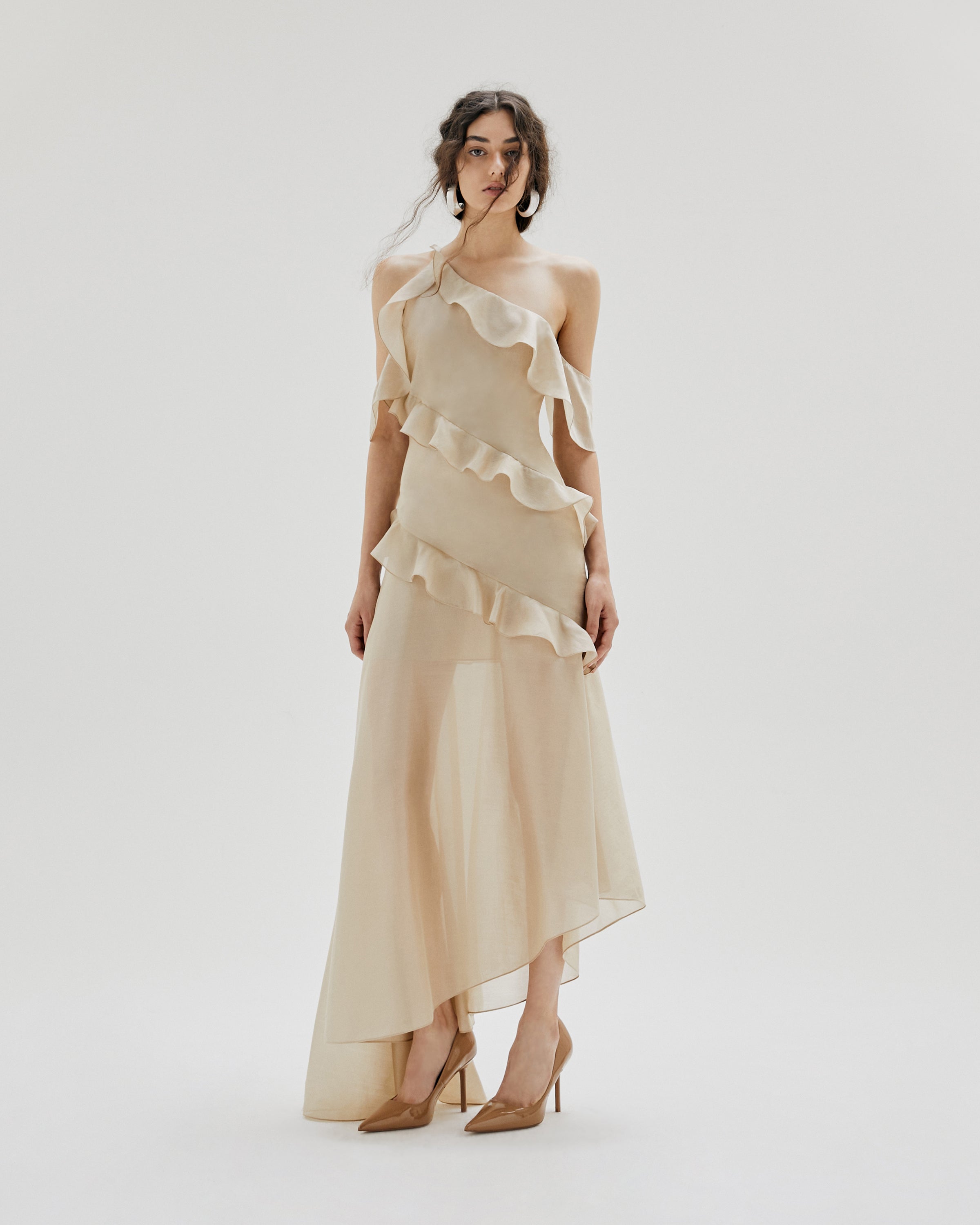 ASYMMETRIC MAXI DRESS