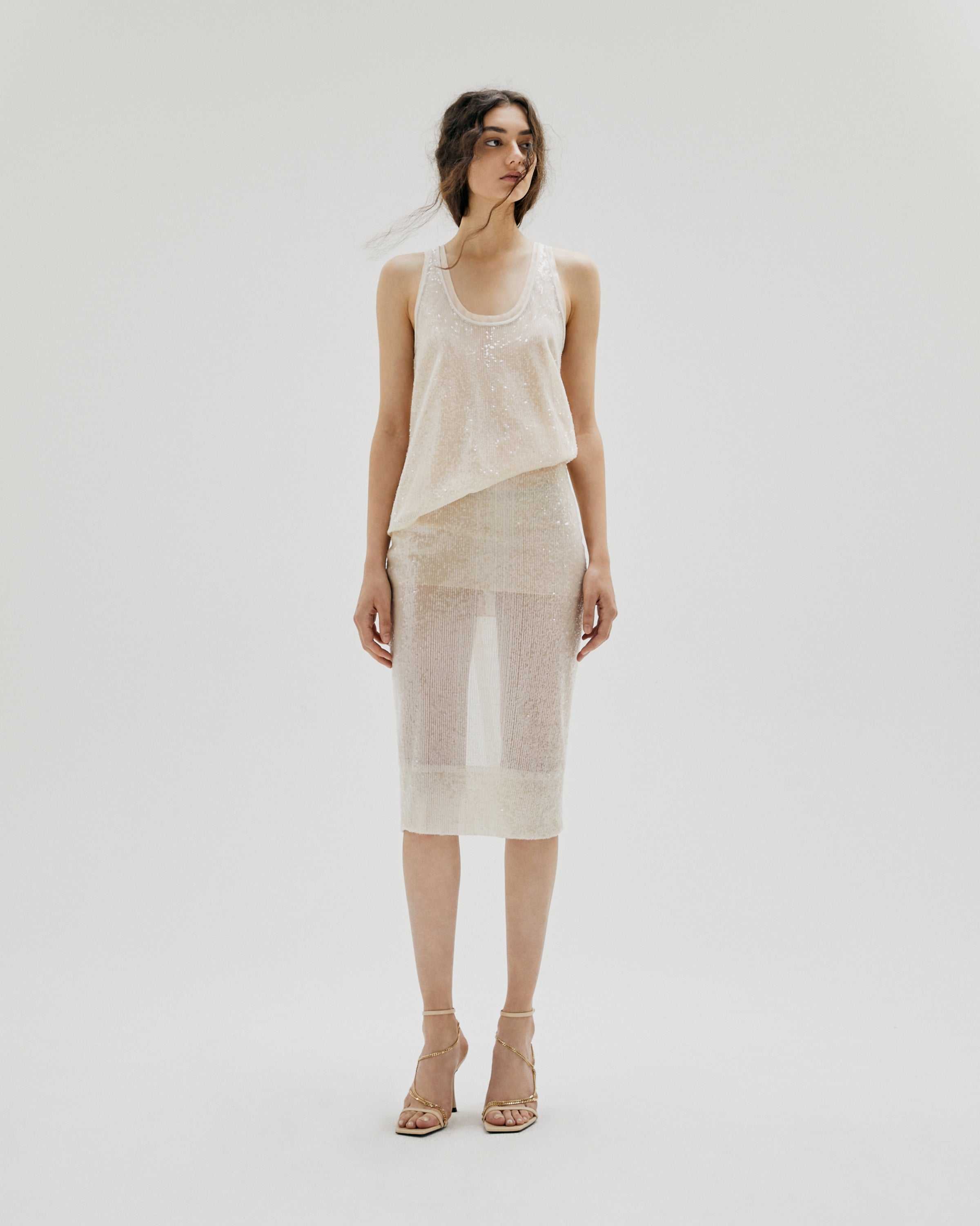 SEQUINED LAYER TANK TOP