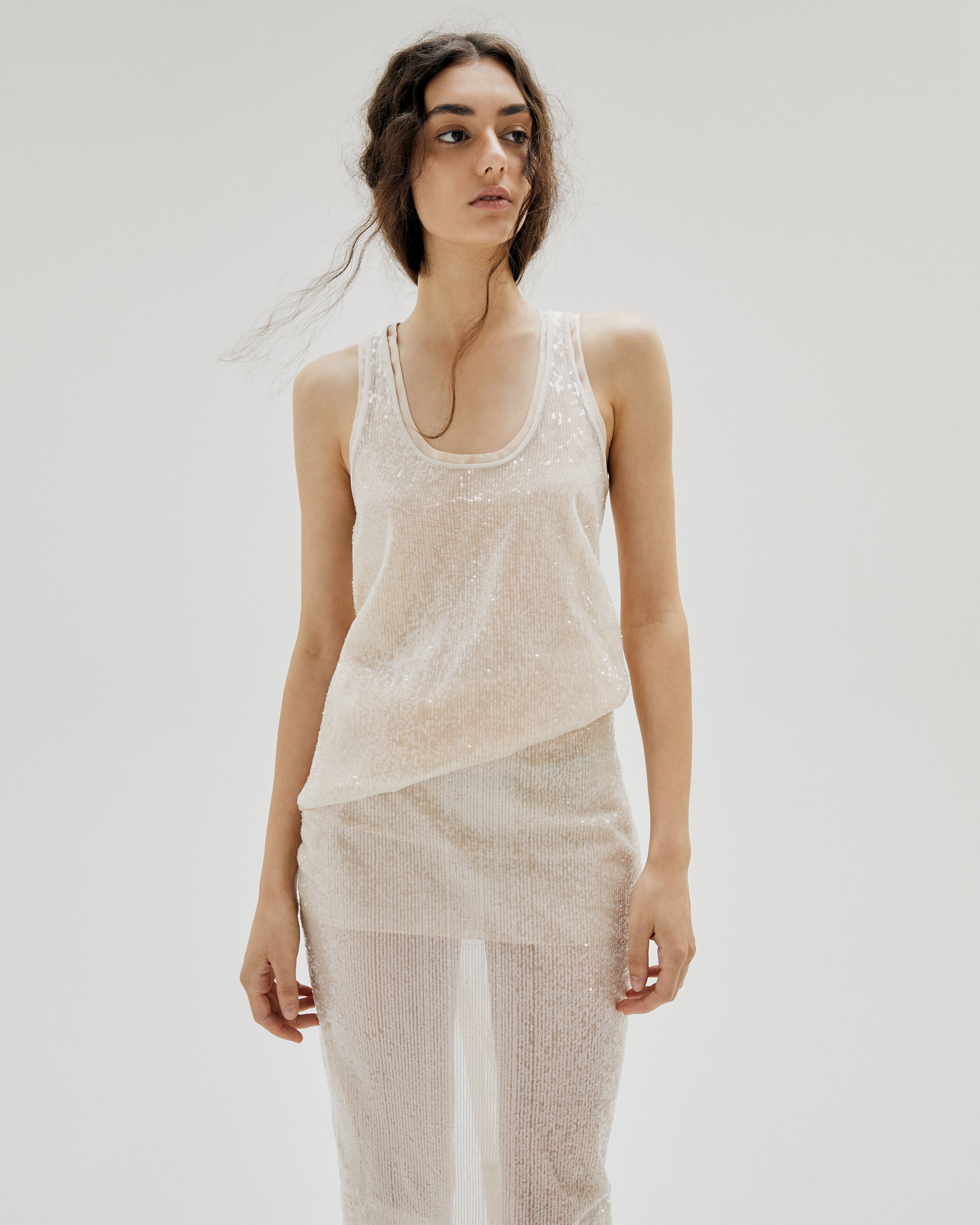 SEQUINED LAYER TANK TOP