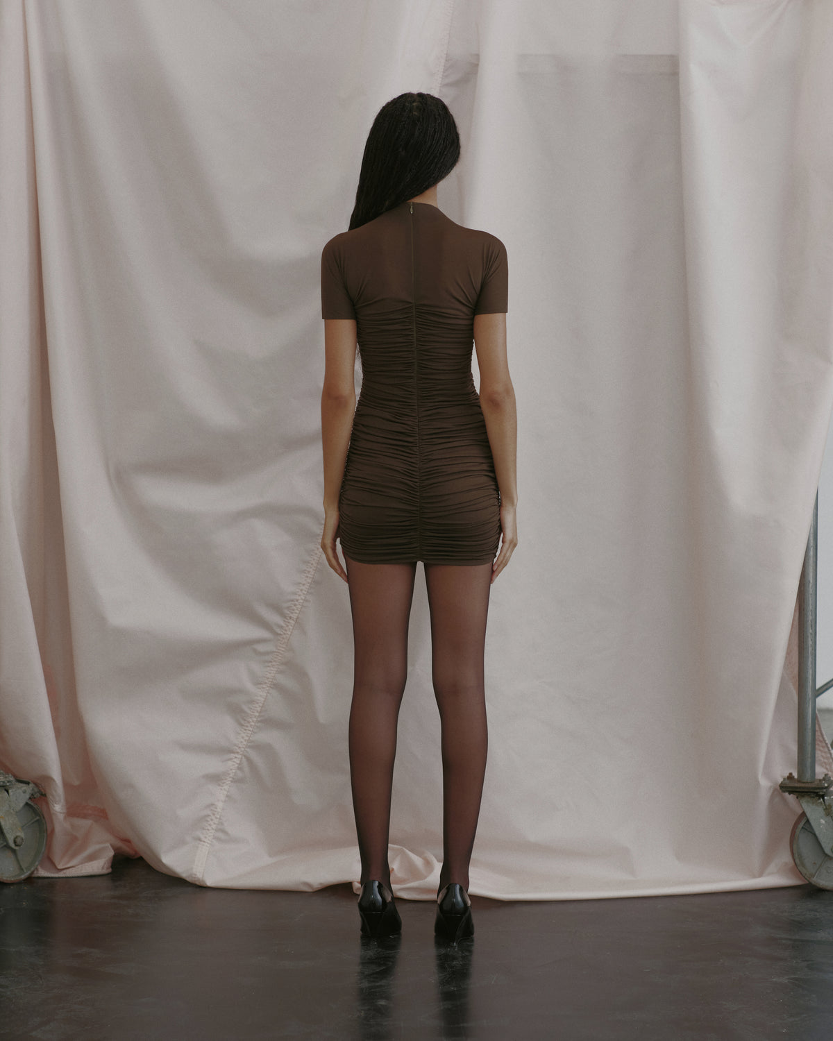 Ruched Jersey Mini Dress