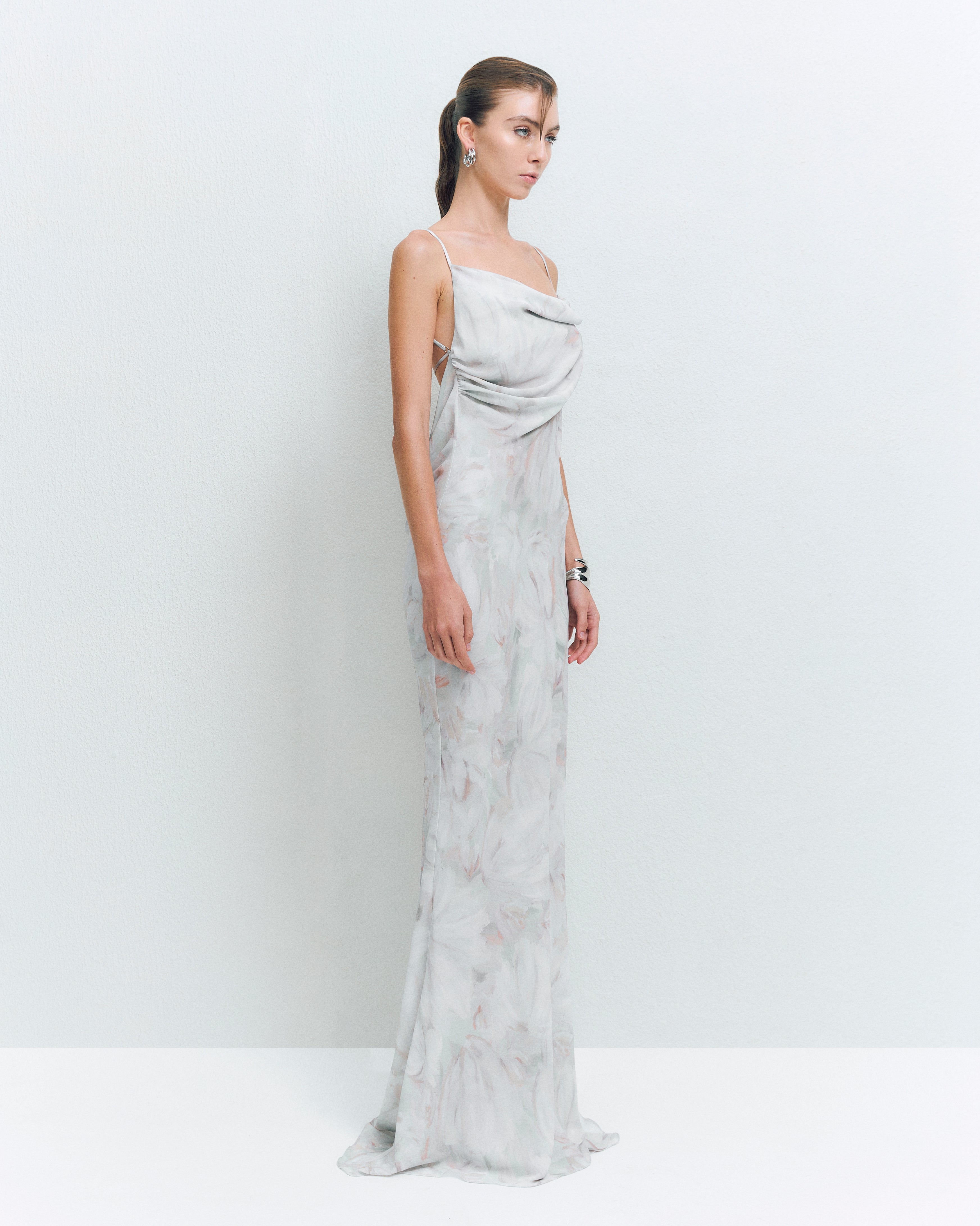 COWL NECK SLIP DRESS