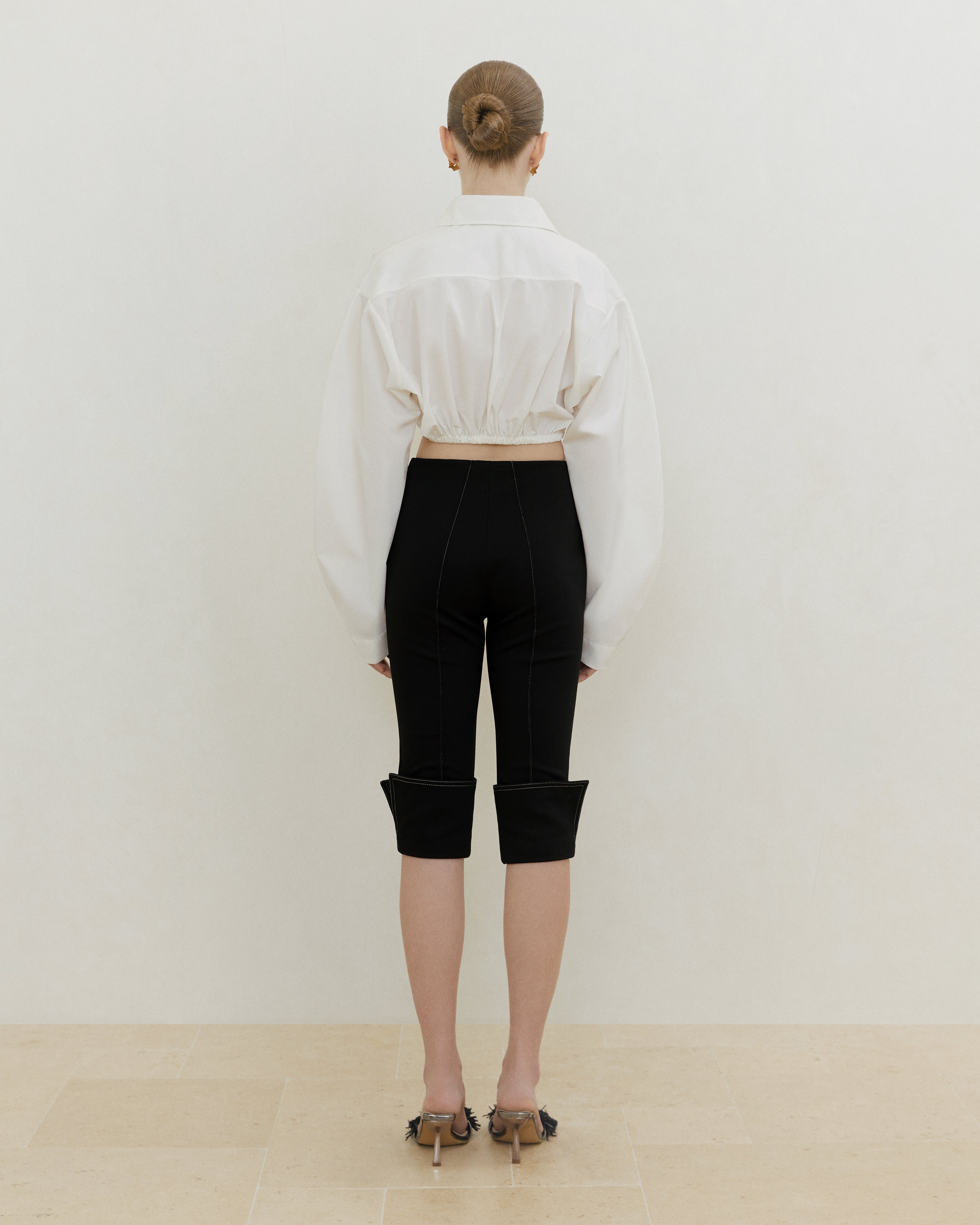 CROPPED COTTON SHIRT