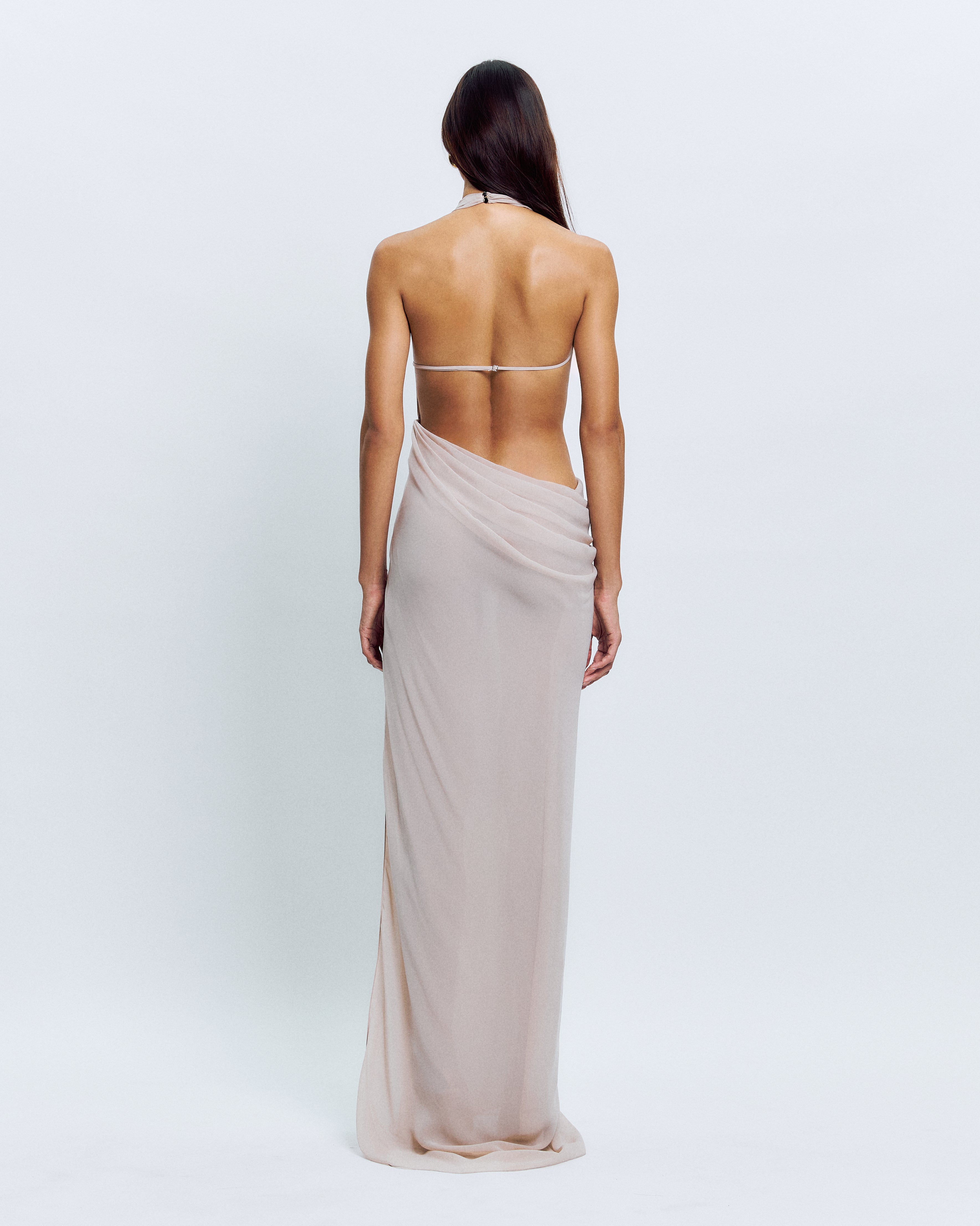 COWL NECK MAXI DRESS