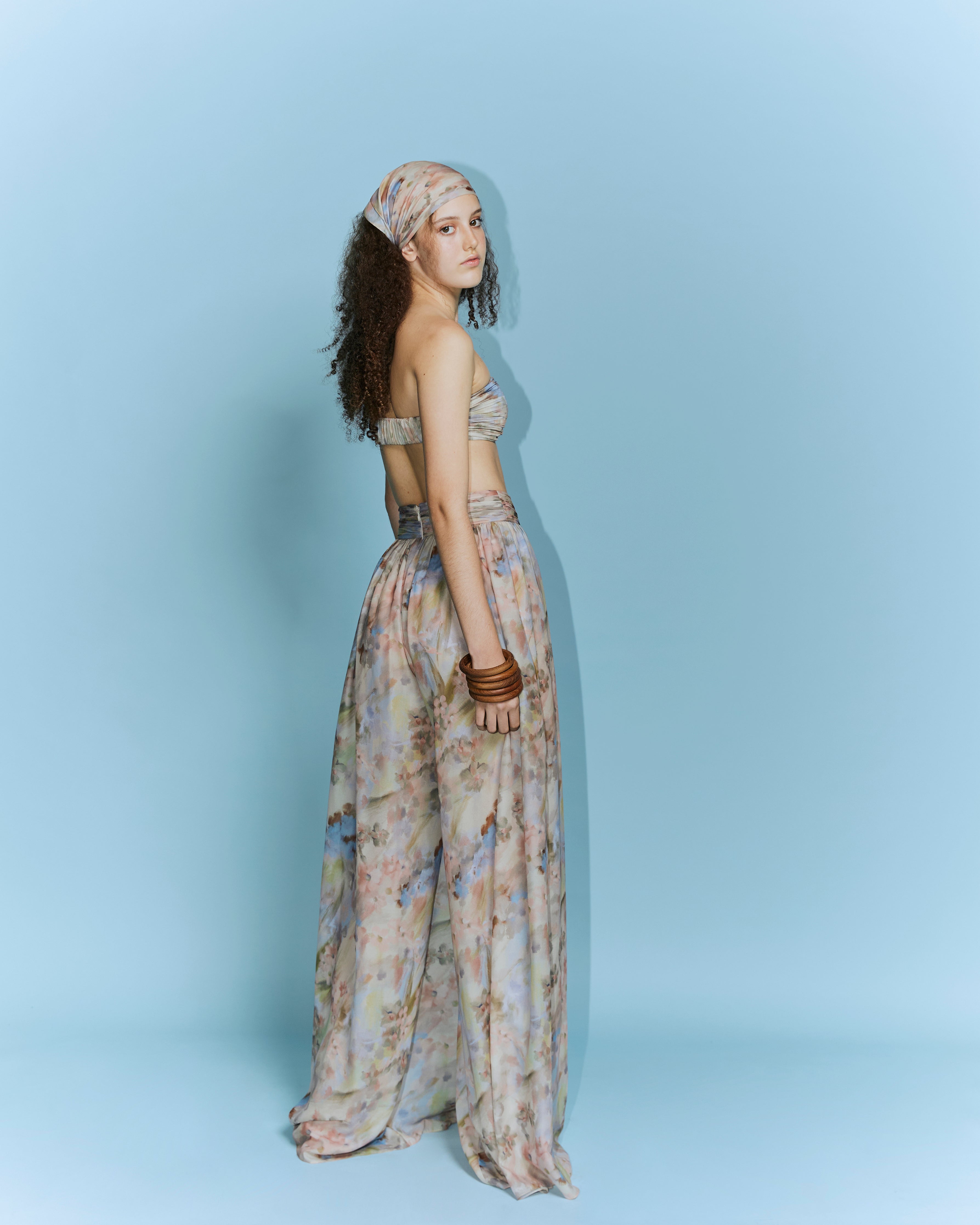 Chiffon Flared Pants