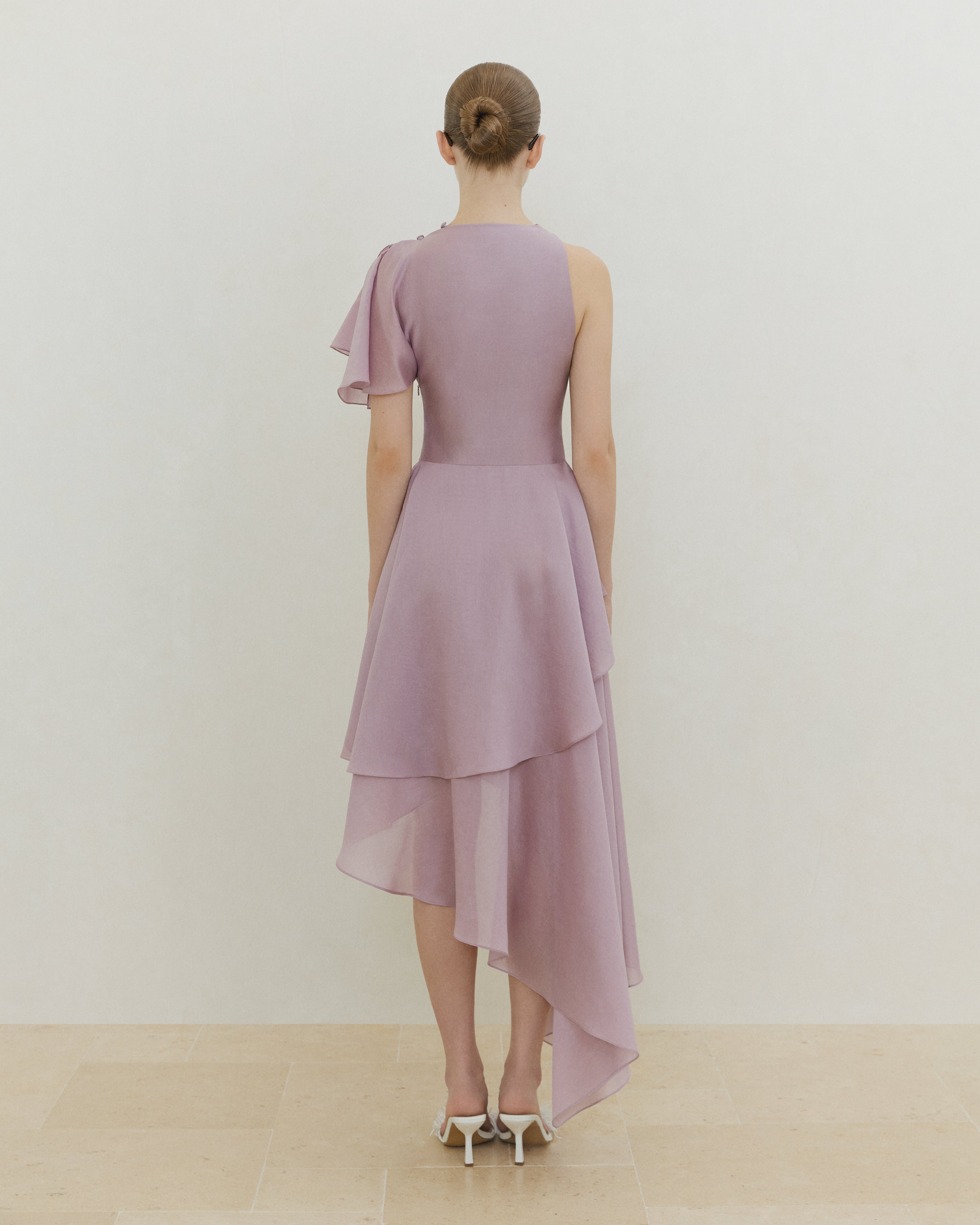 Asymmetric Draped Dress