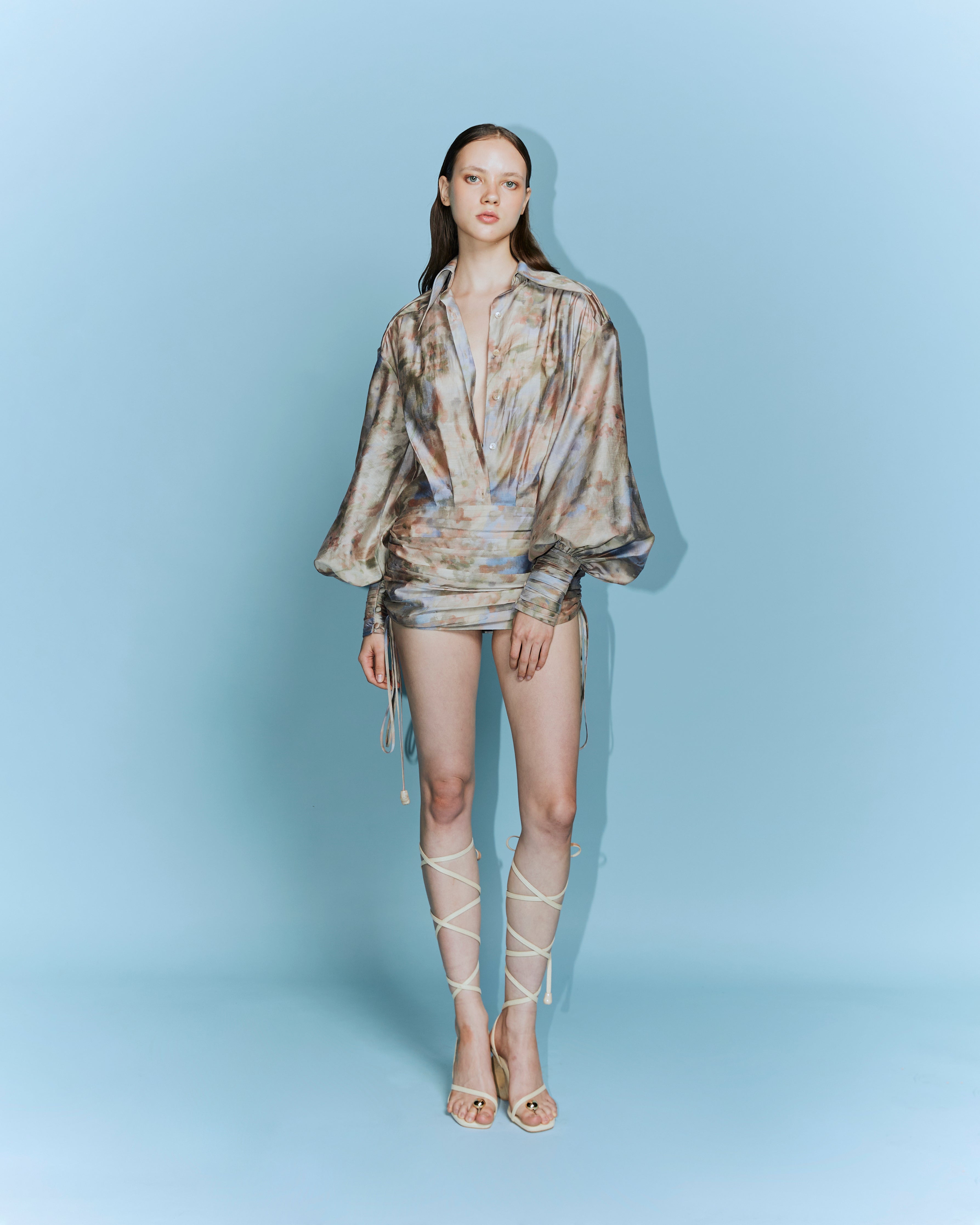 Cotton Voile Shirt Dress