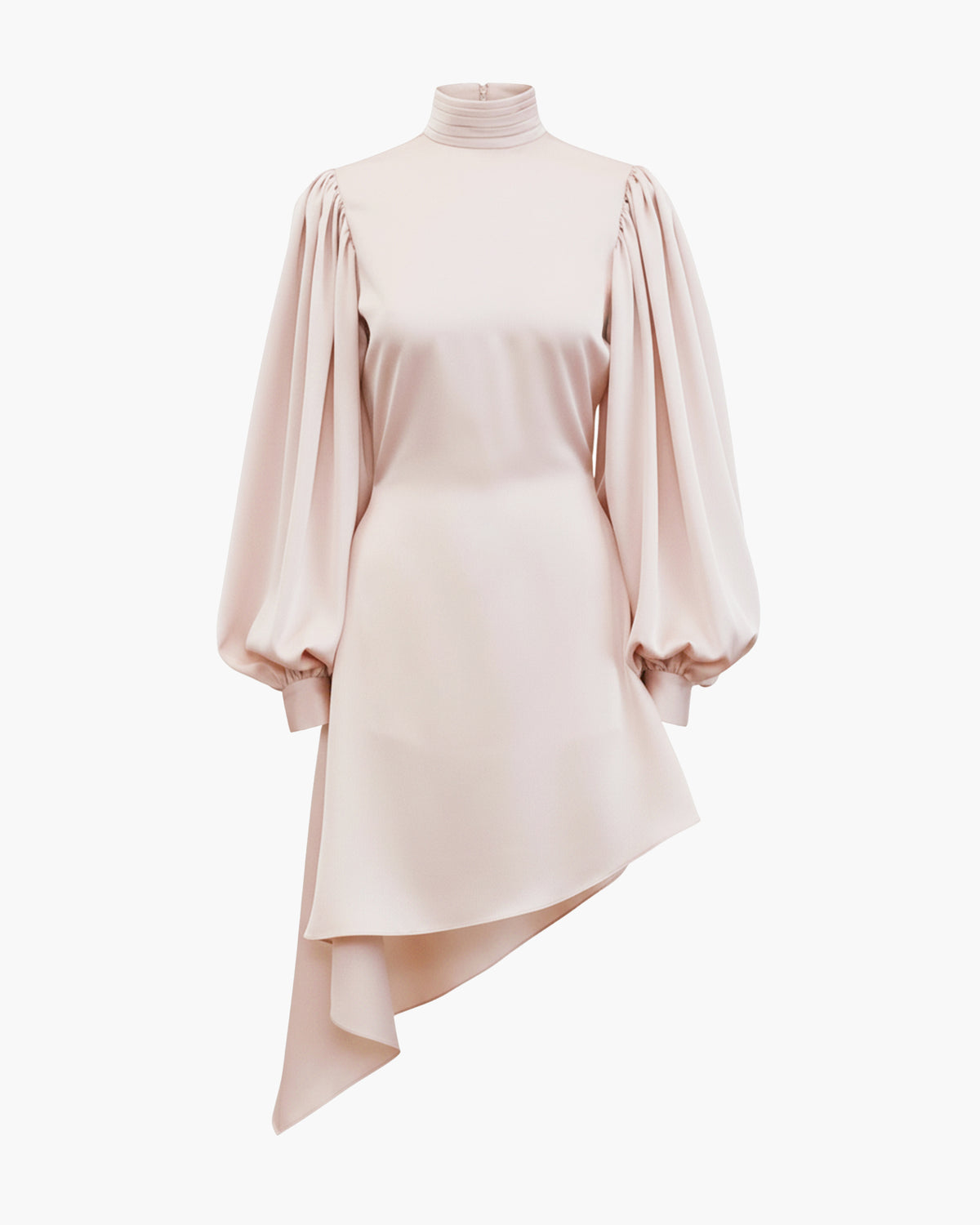 Draped Satin Mini Dress