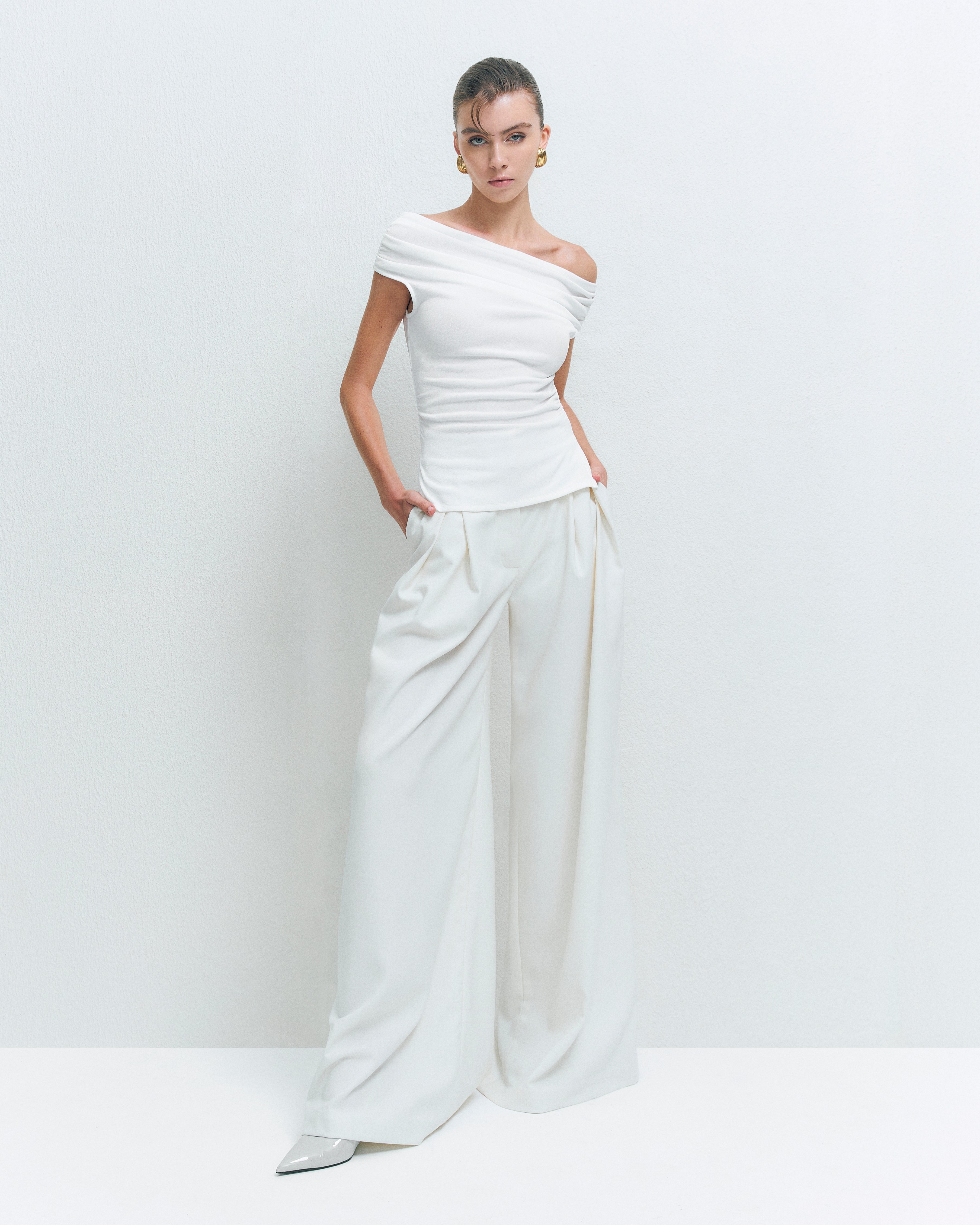 TENCEL FLARED PANTS