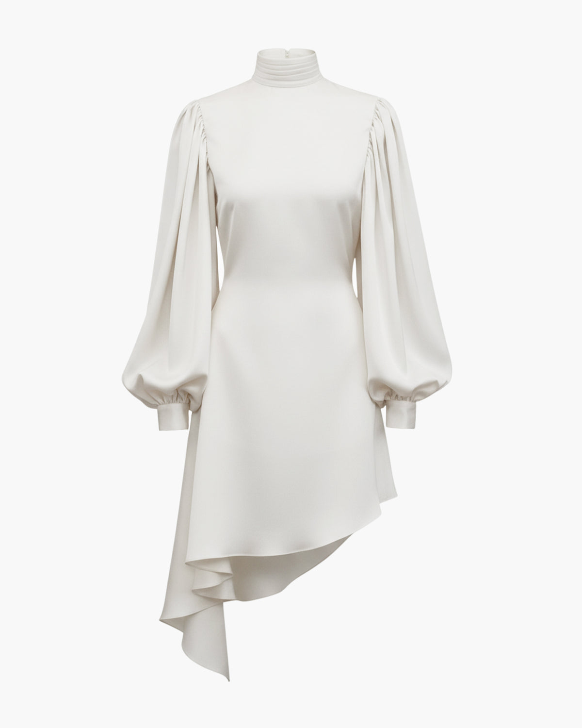 Draped Satin Mini Dress