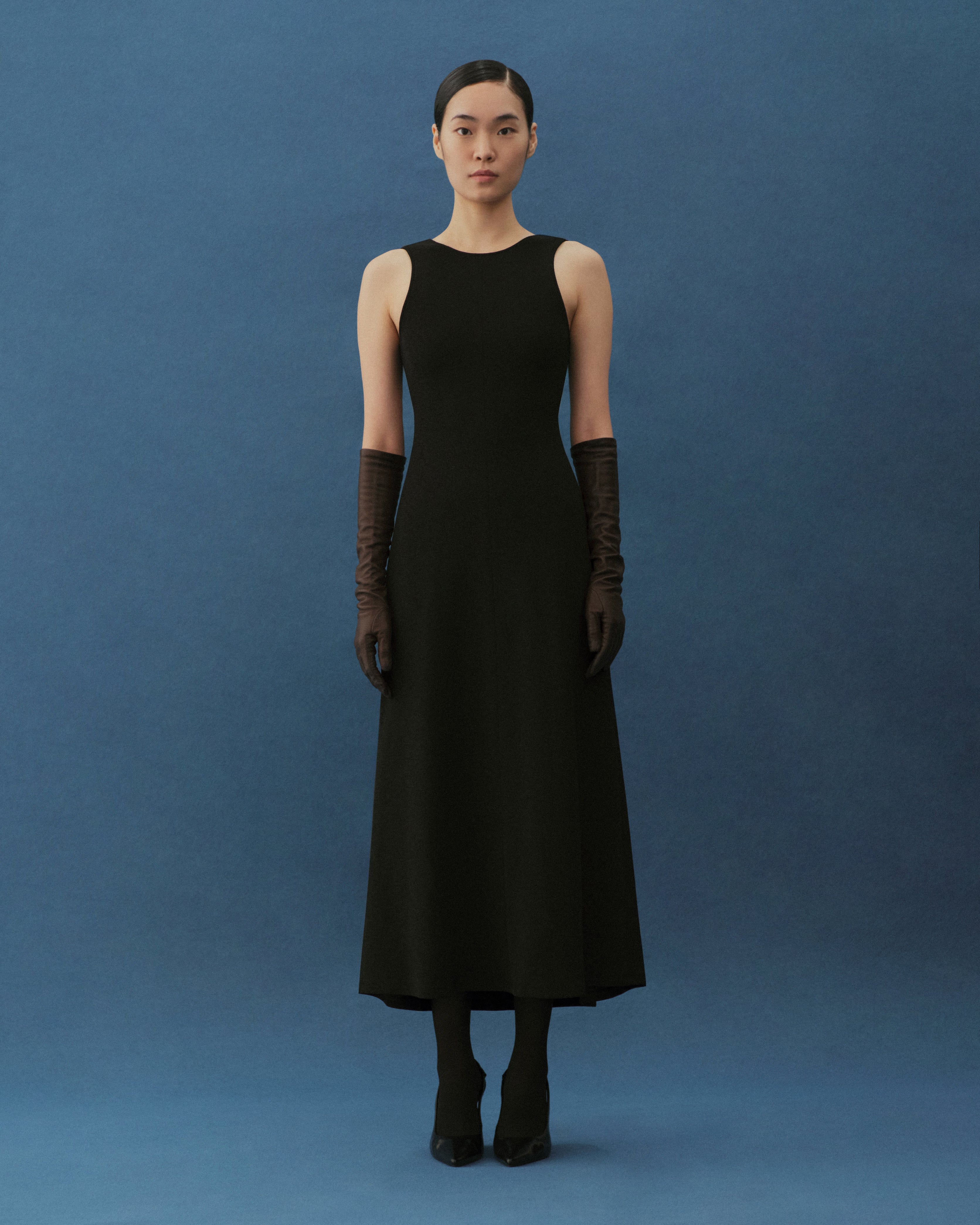 OPEN-BACK MIDI DRESS