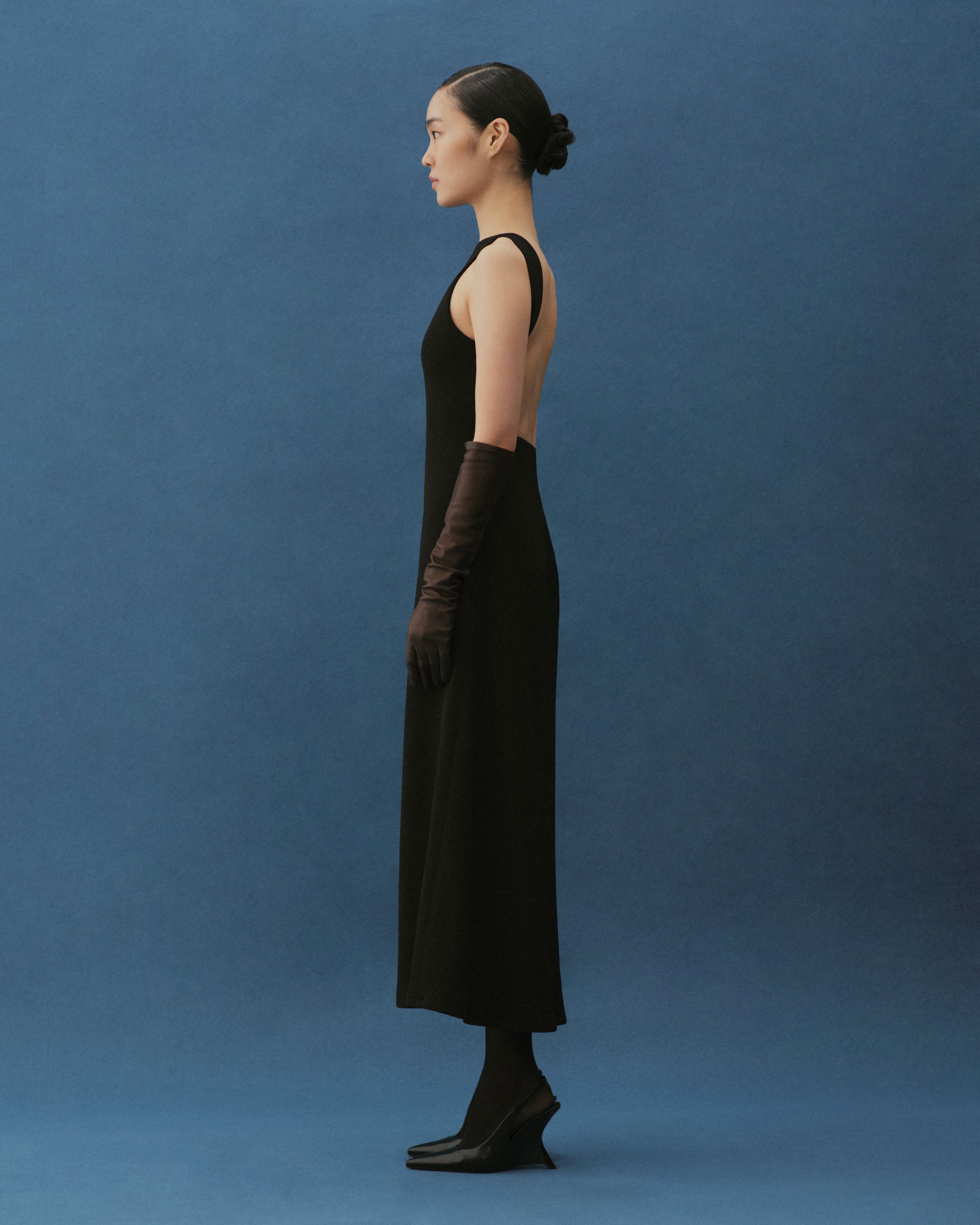 OPEN-BACK MIDI DRESS