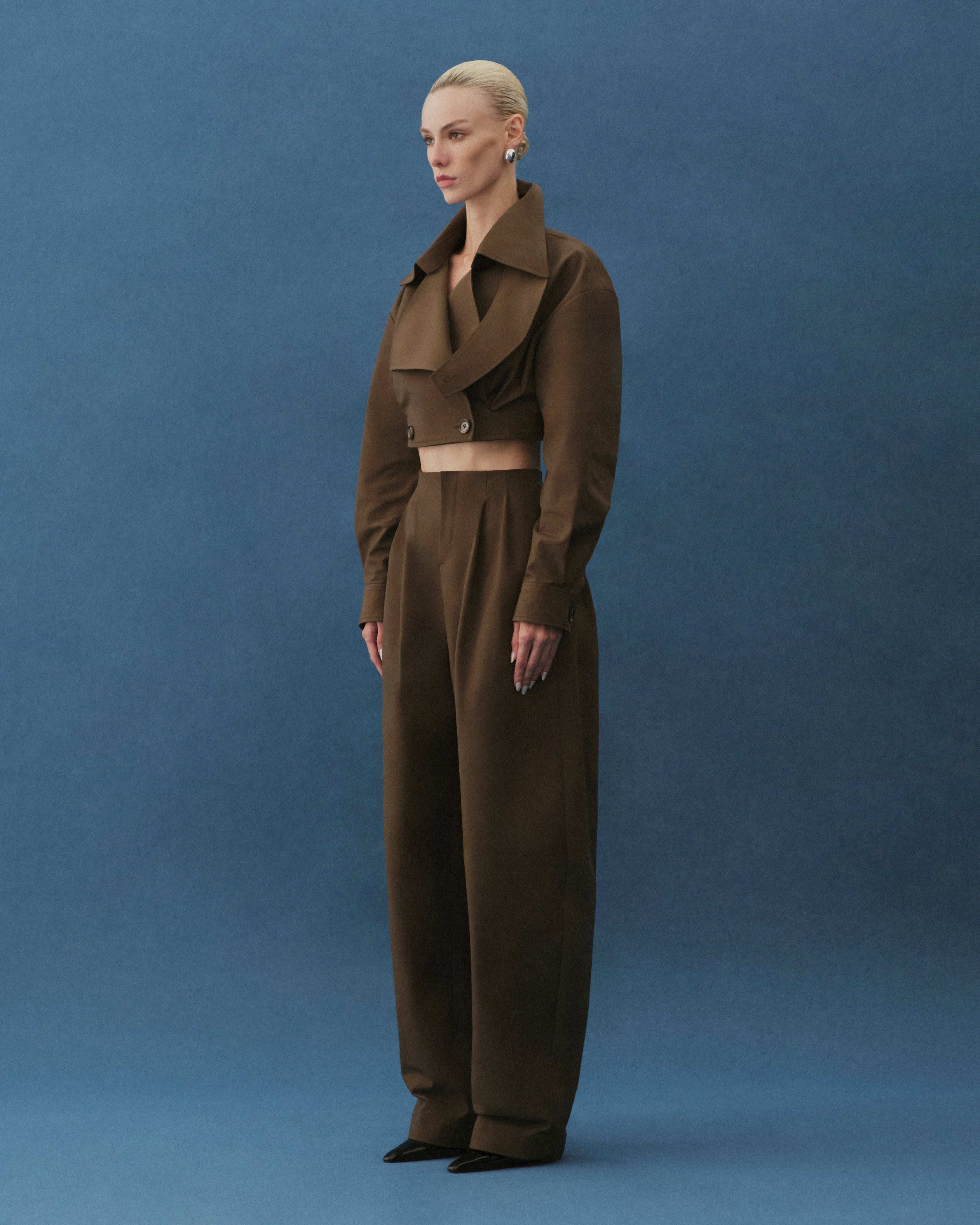 VOLUMINOUS BARREL LEG PANT