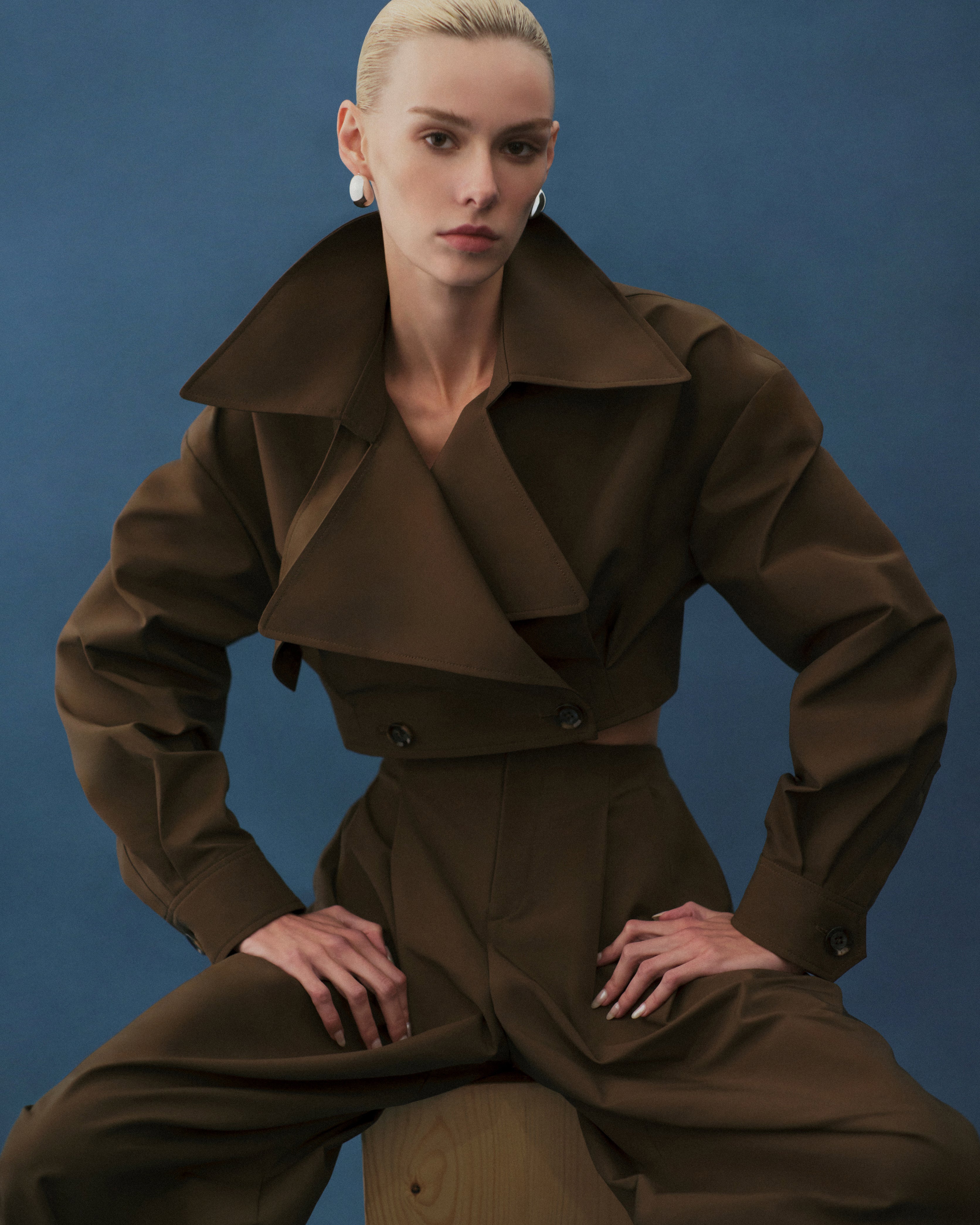 CROPPED TRENCH JACKET