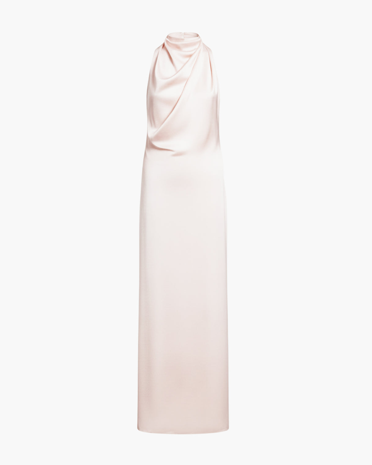Draped Satin Maxi Gown