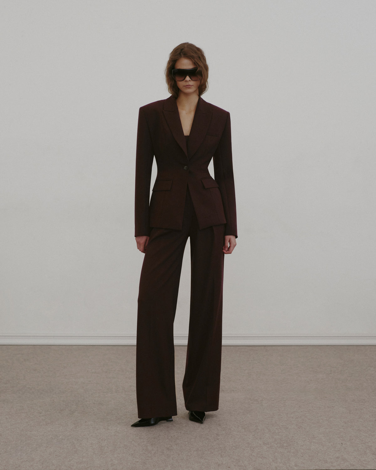 Sculpted Twill Blazer