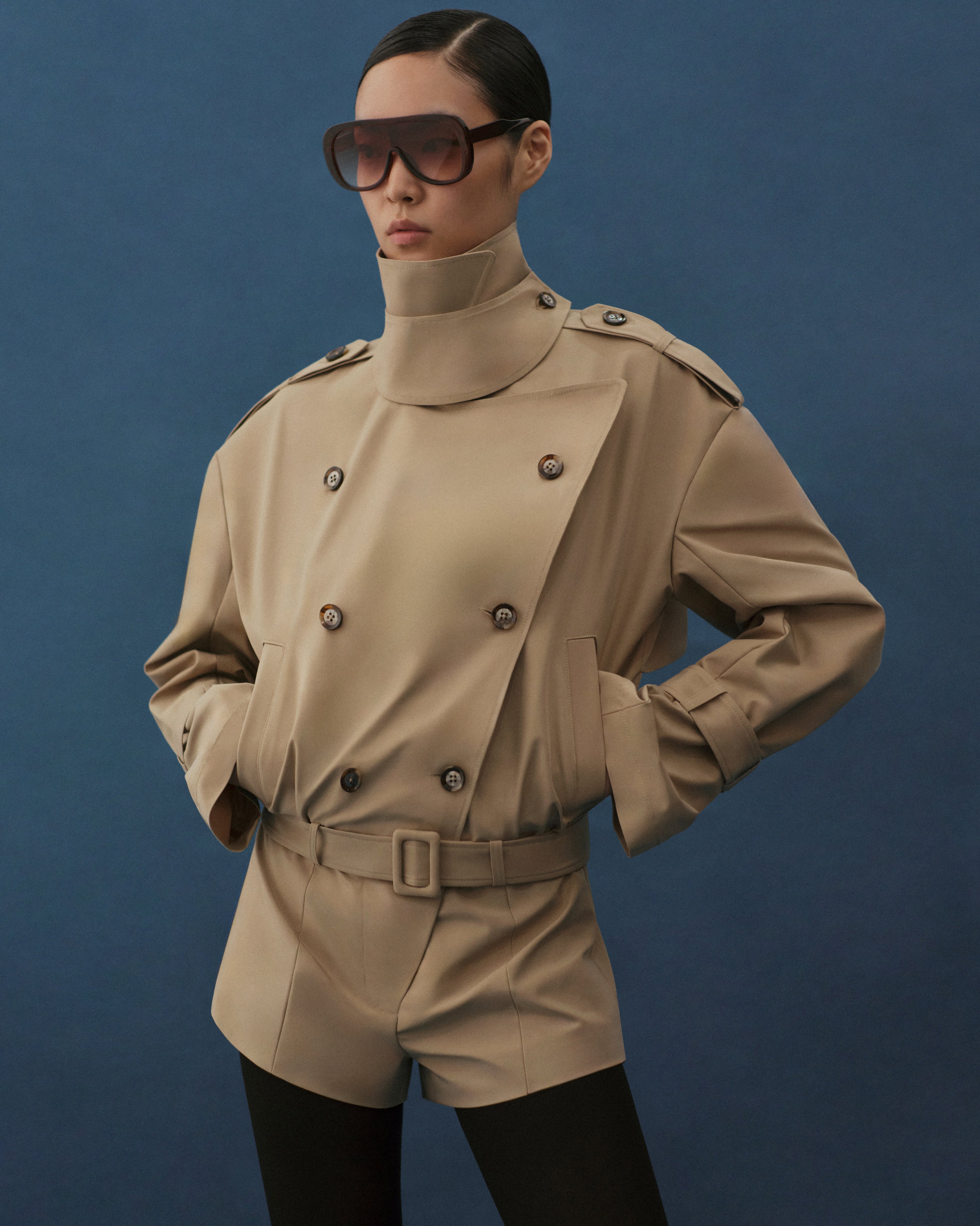 HIGH-NECK TRENCH JUMPSUIT (Pre-Order)