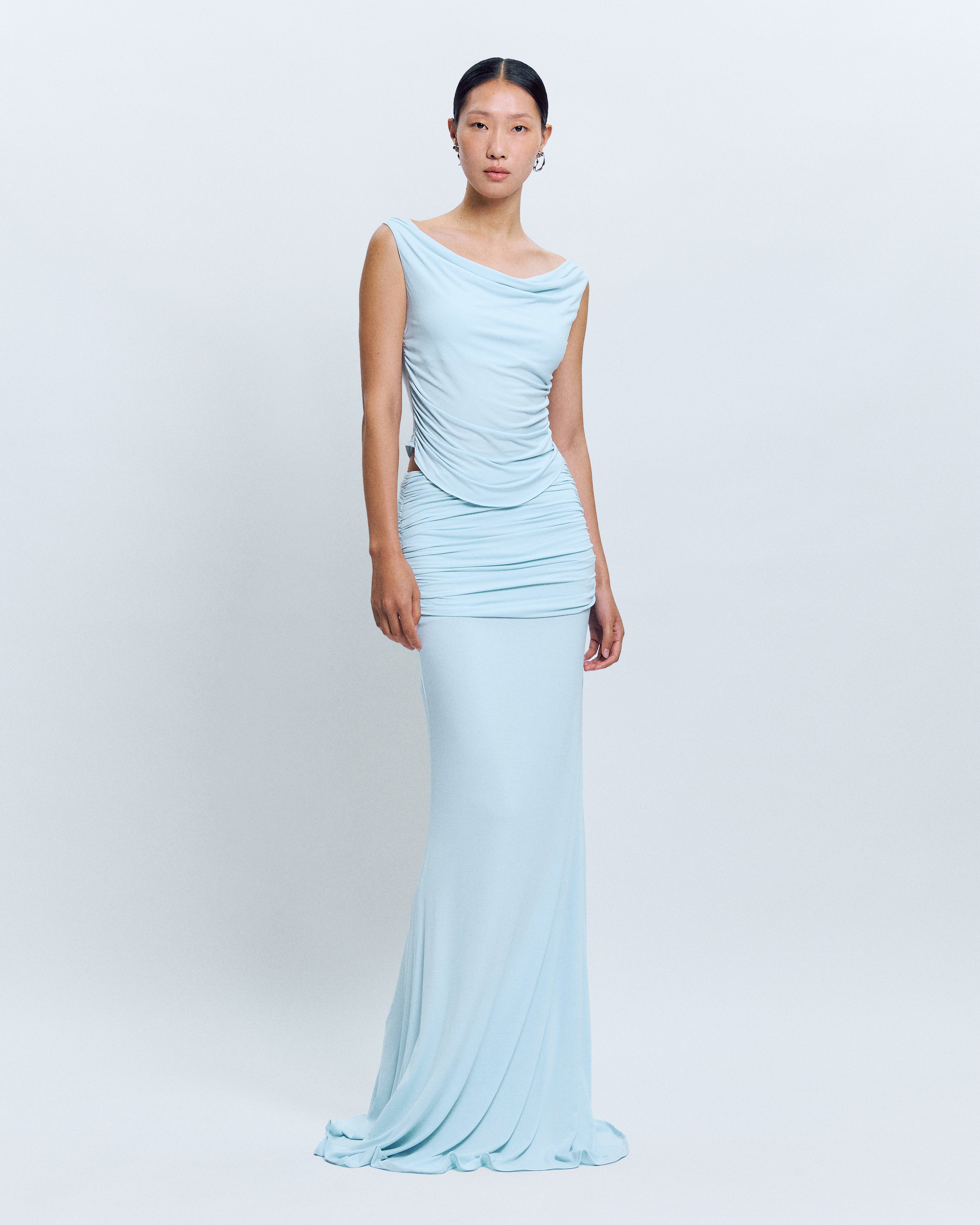 JERSEY DAPED MAXI SKIRT