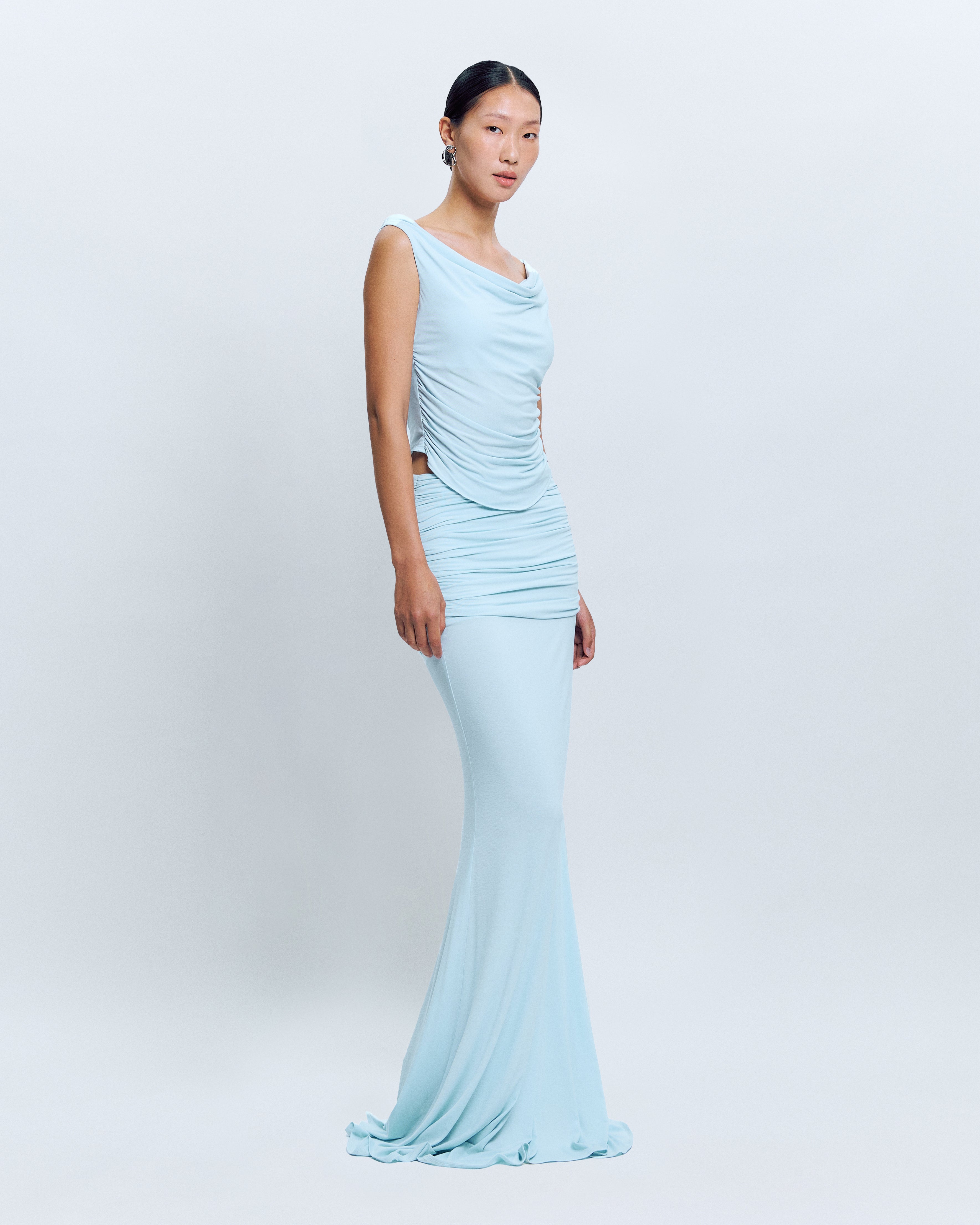 JERSEY DAPED MAXI SKIRT
