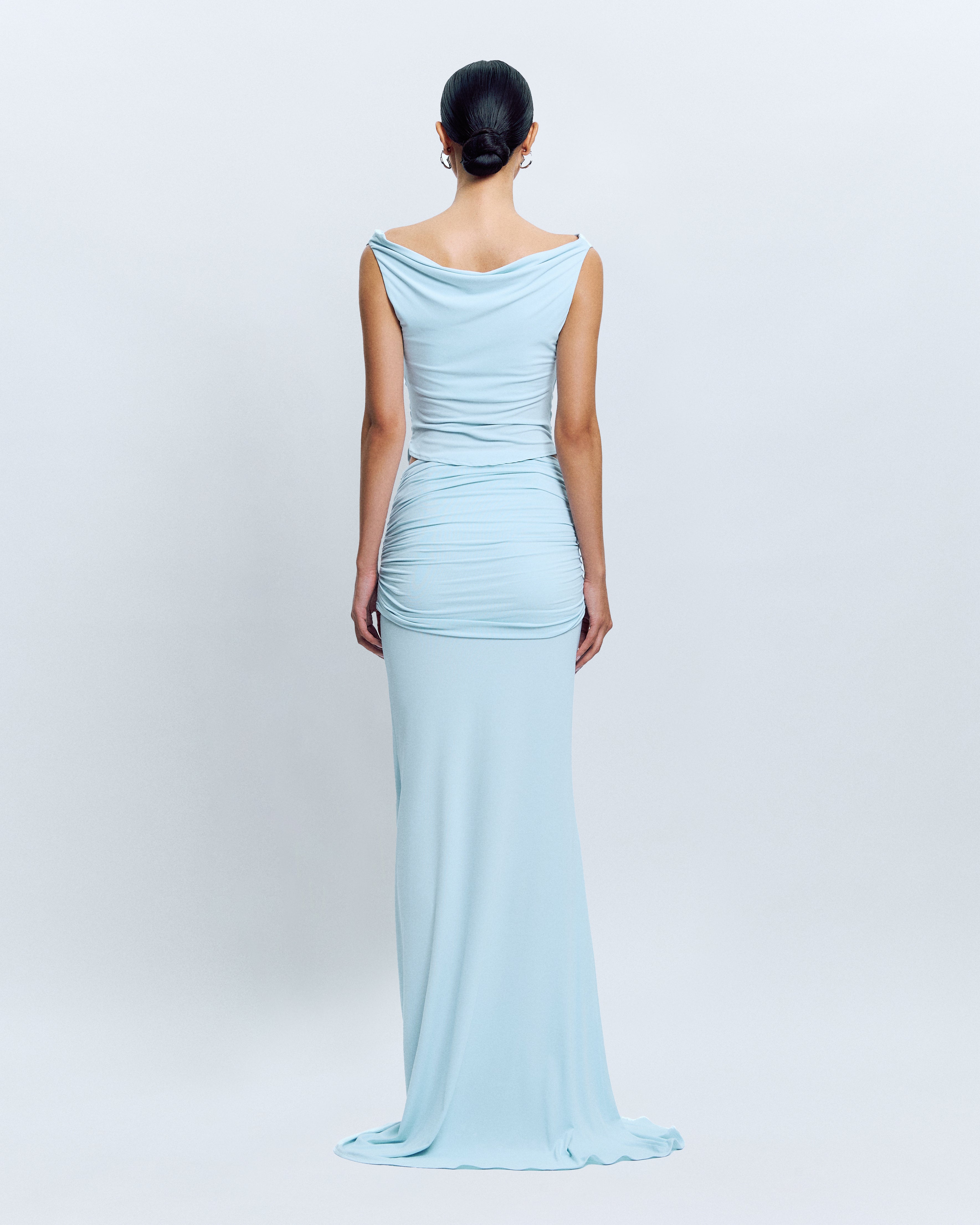 JERSEY DAPED MAXI SKIRT