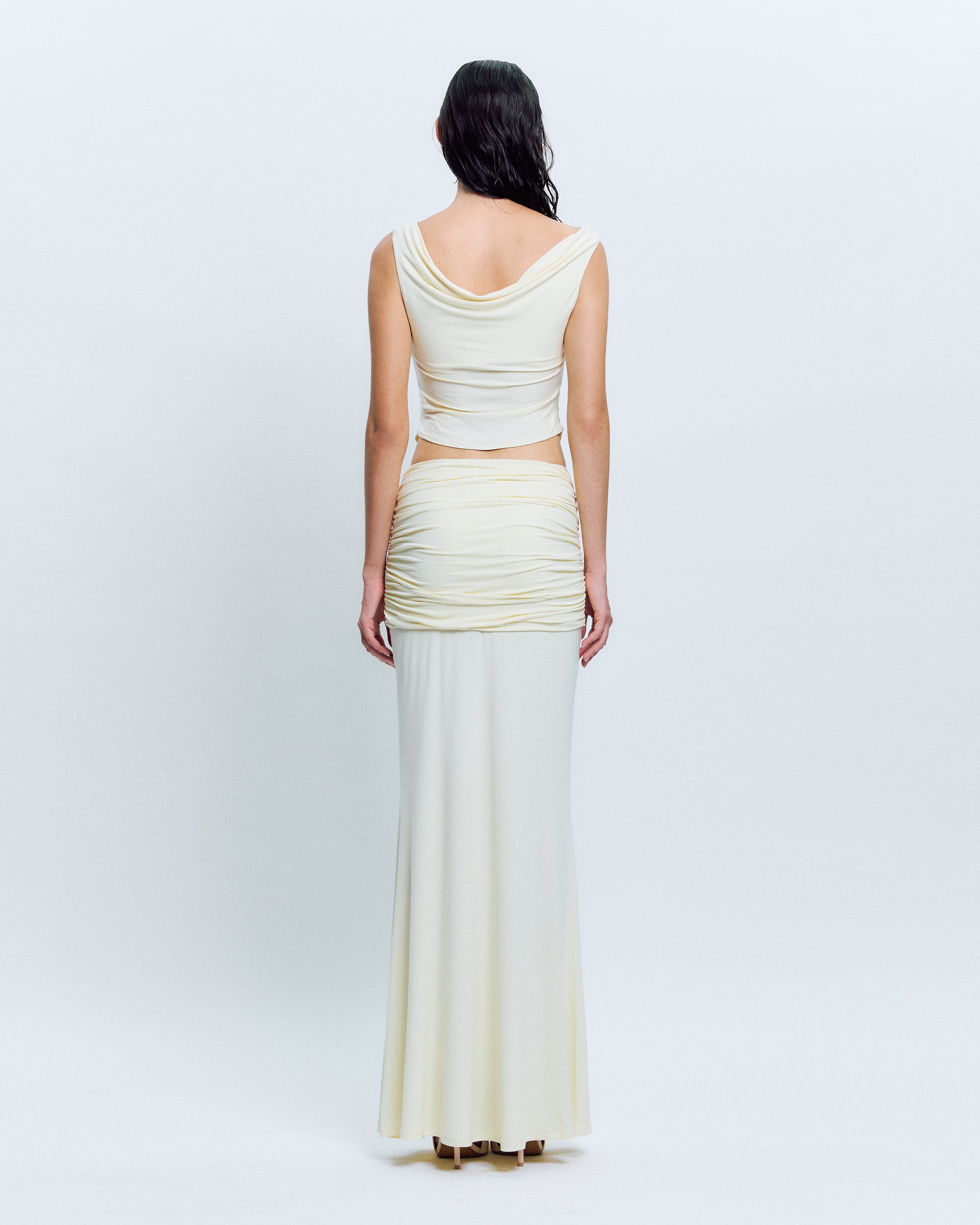 JERSEY DAPED MAXI SKIRT