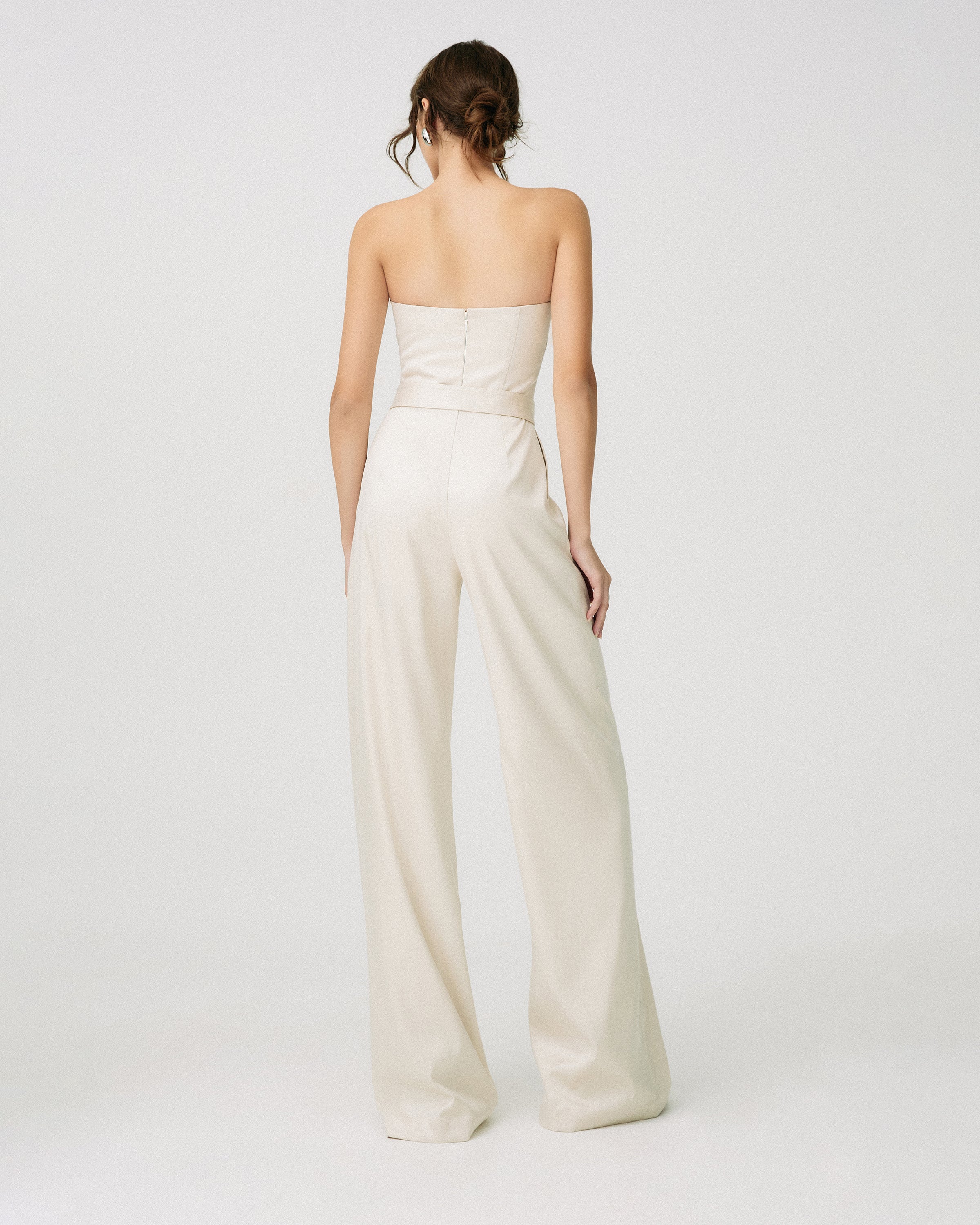 Strapless Belted Jumpsuit