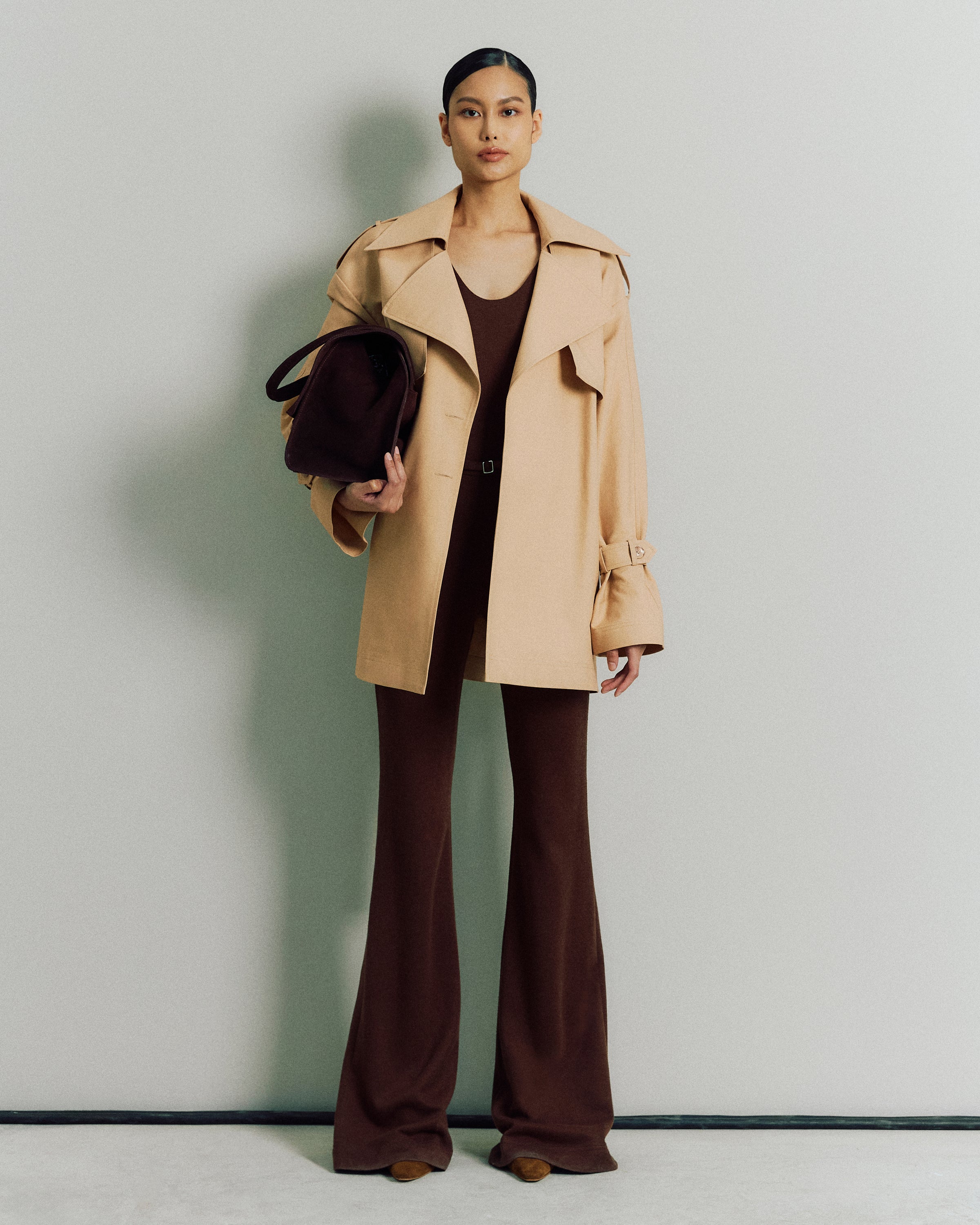 CROPPED TRENCH COAT