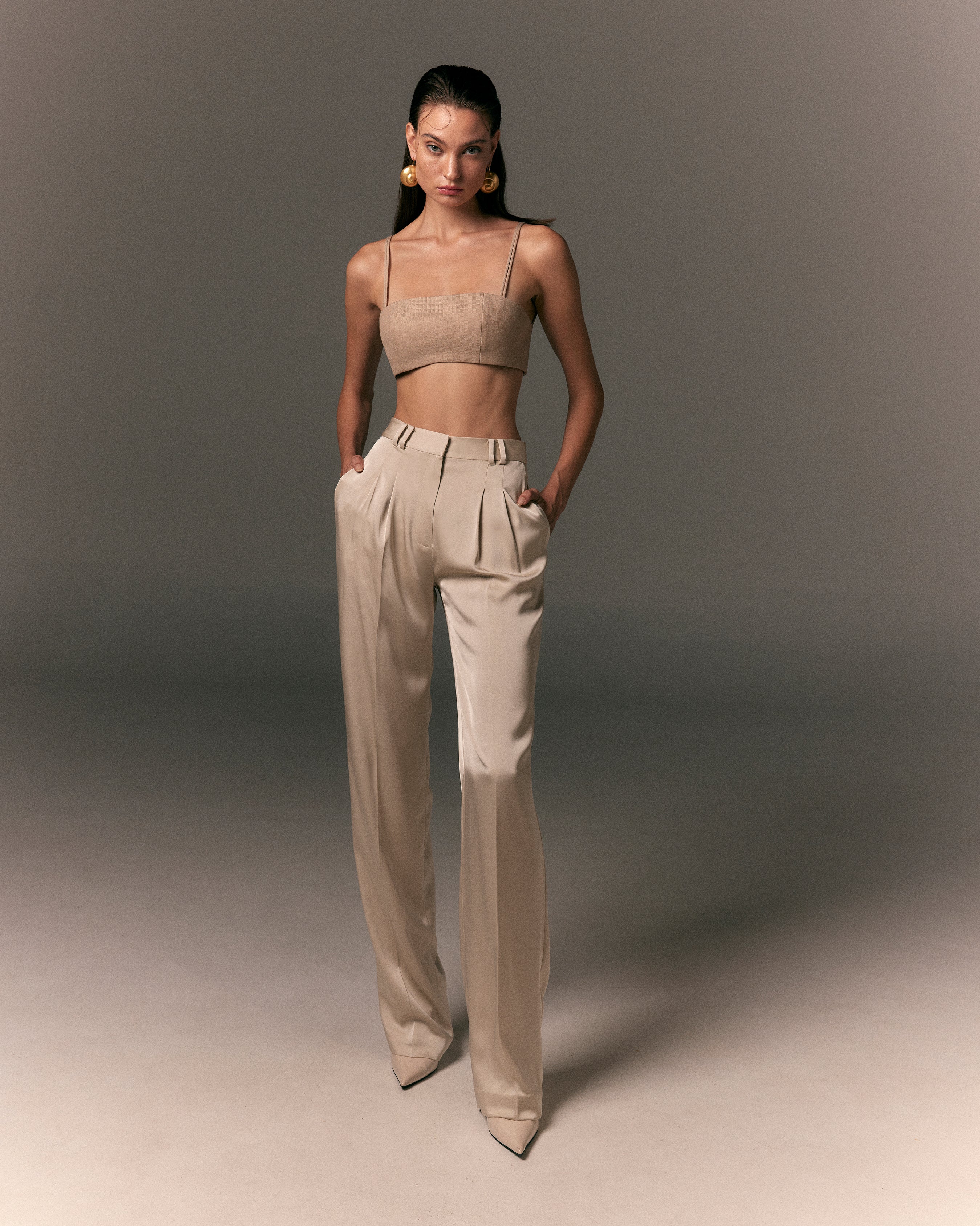 Satin Tailored Pants