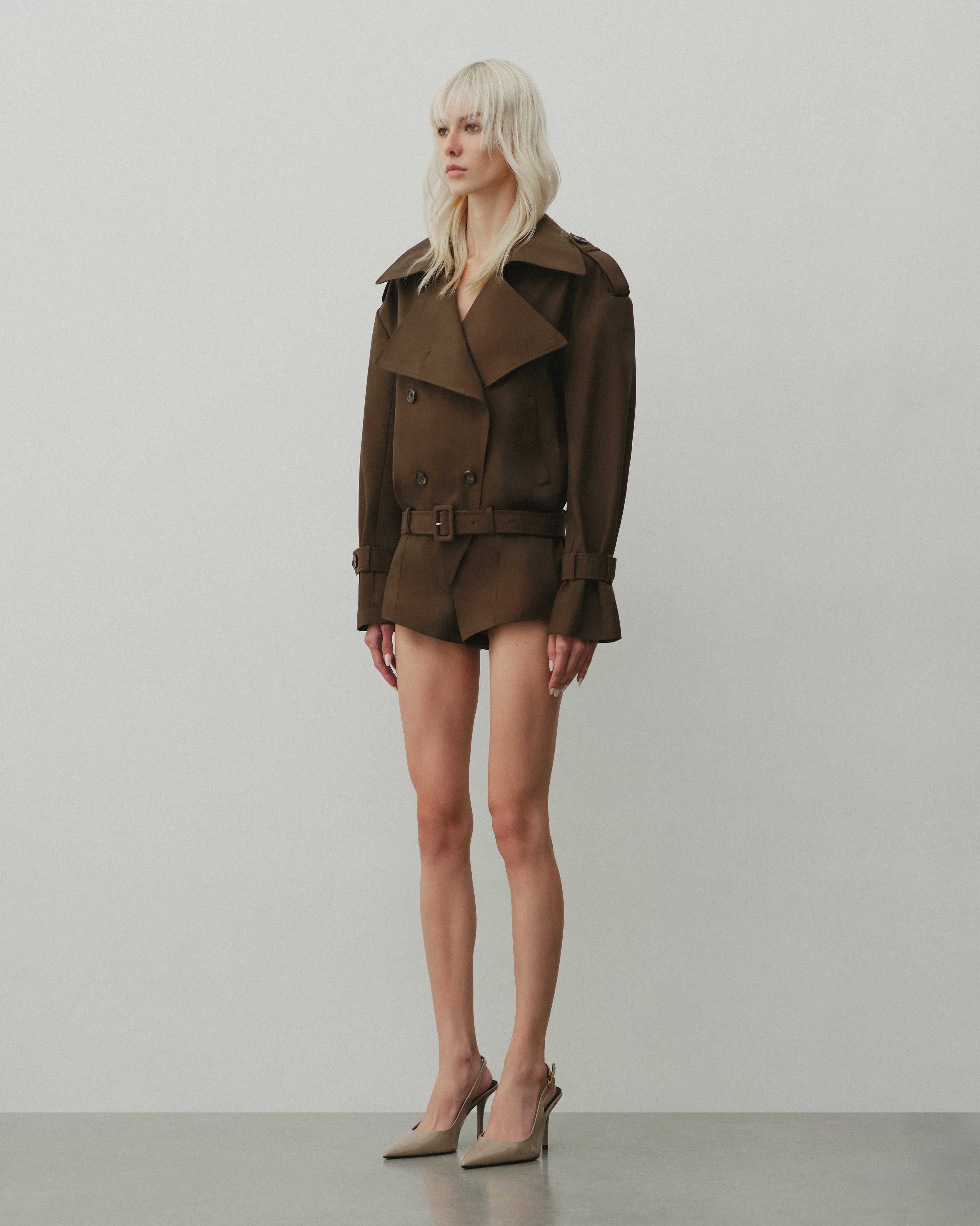 HIGH-NECK TRENCH JUMPSUIT (Pre-Order)