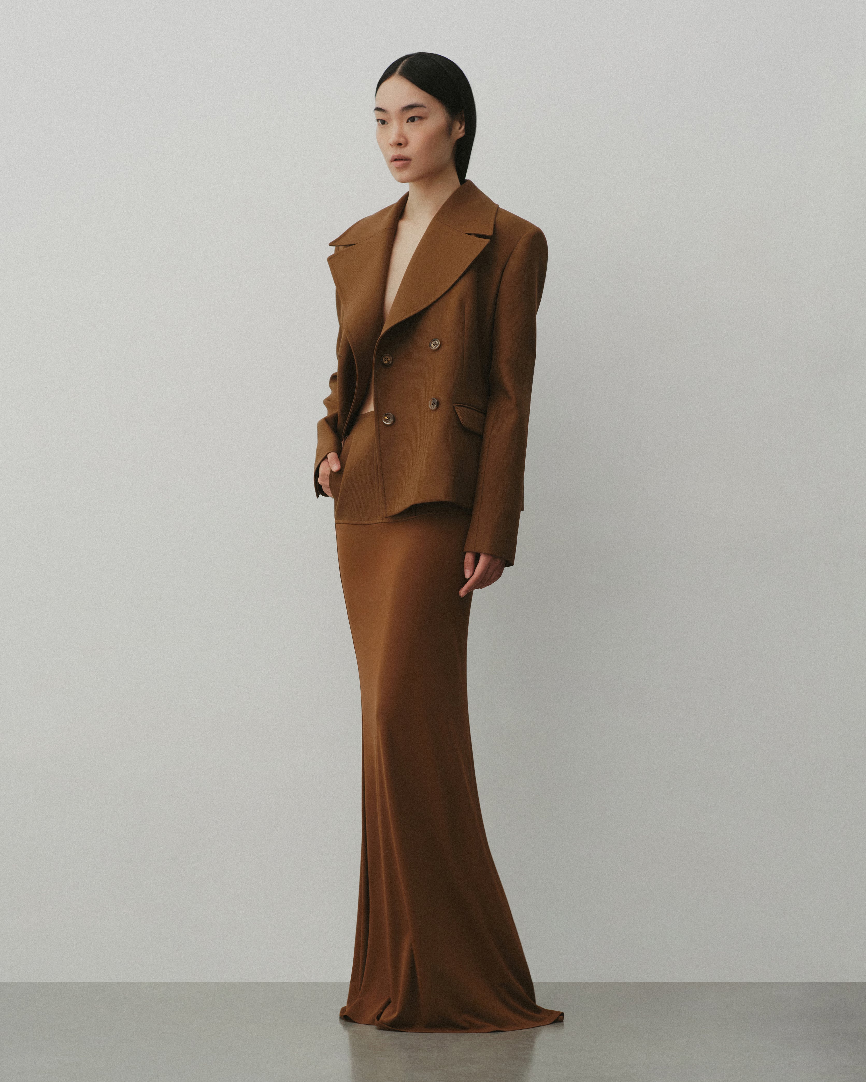 LONG PANELED STRAIGHT SKIRT