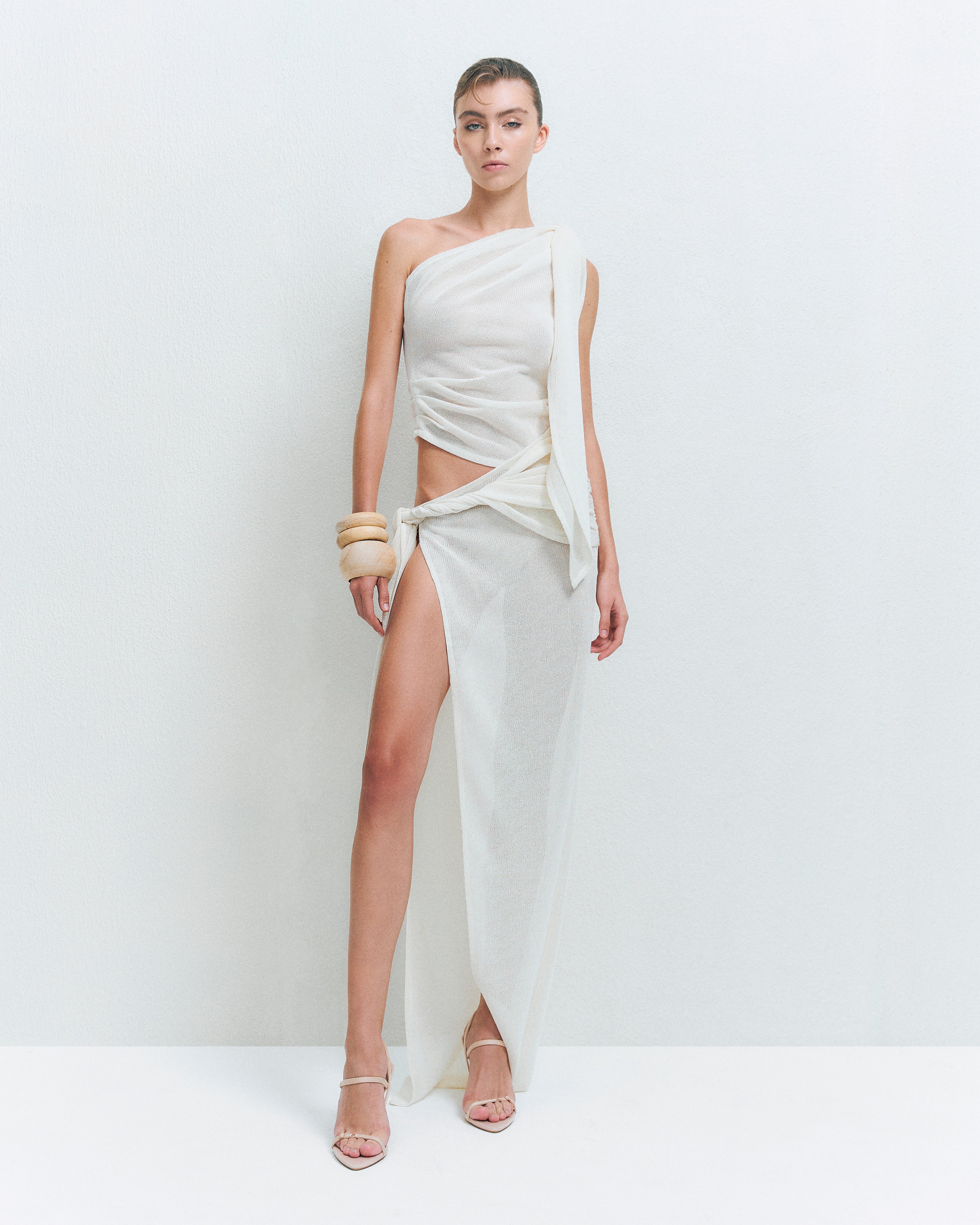MAXI WRAP TWIST SKIRT