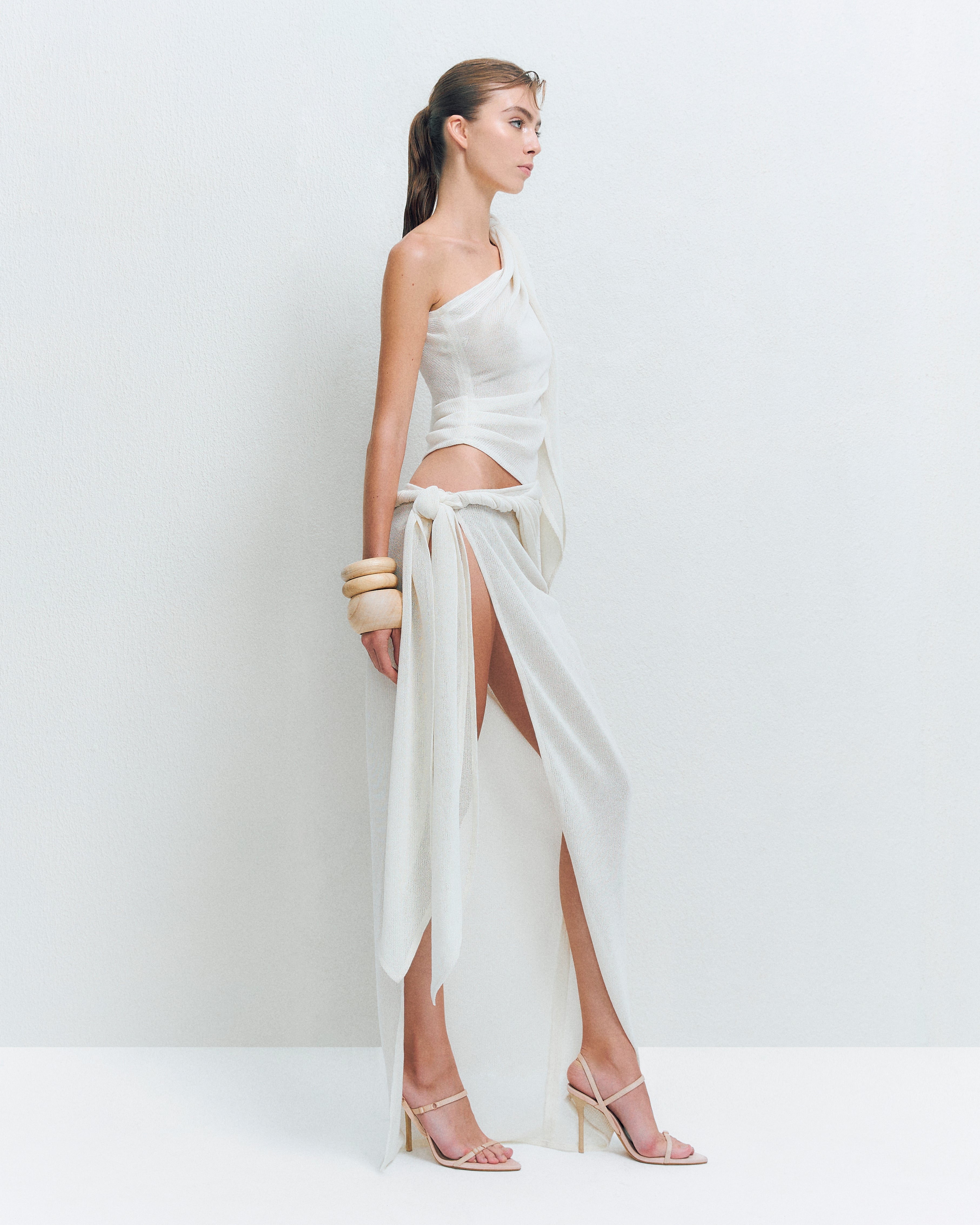 MAXI WRAP TWIST SKIRT