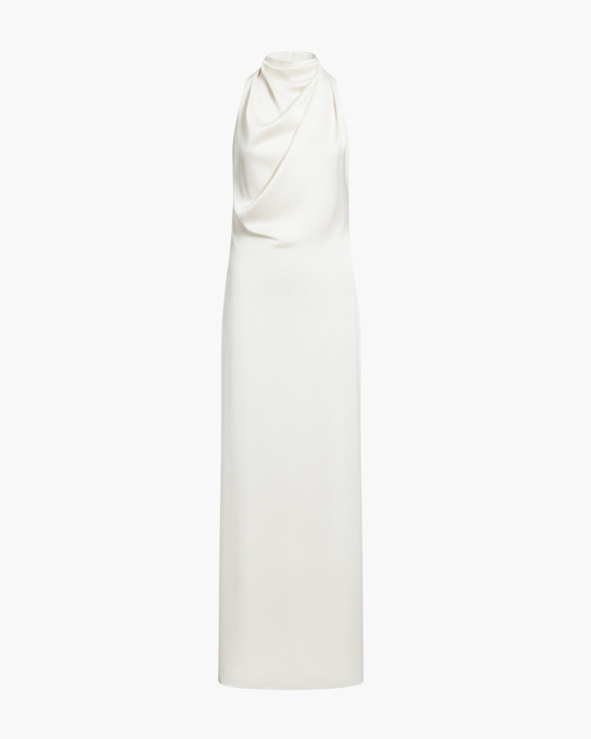 Draped Satin Maxi Gown