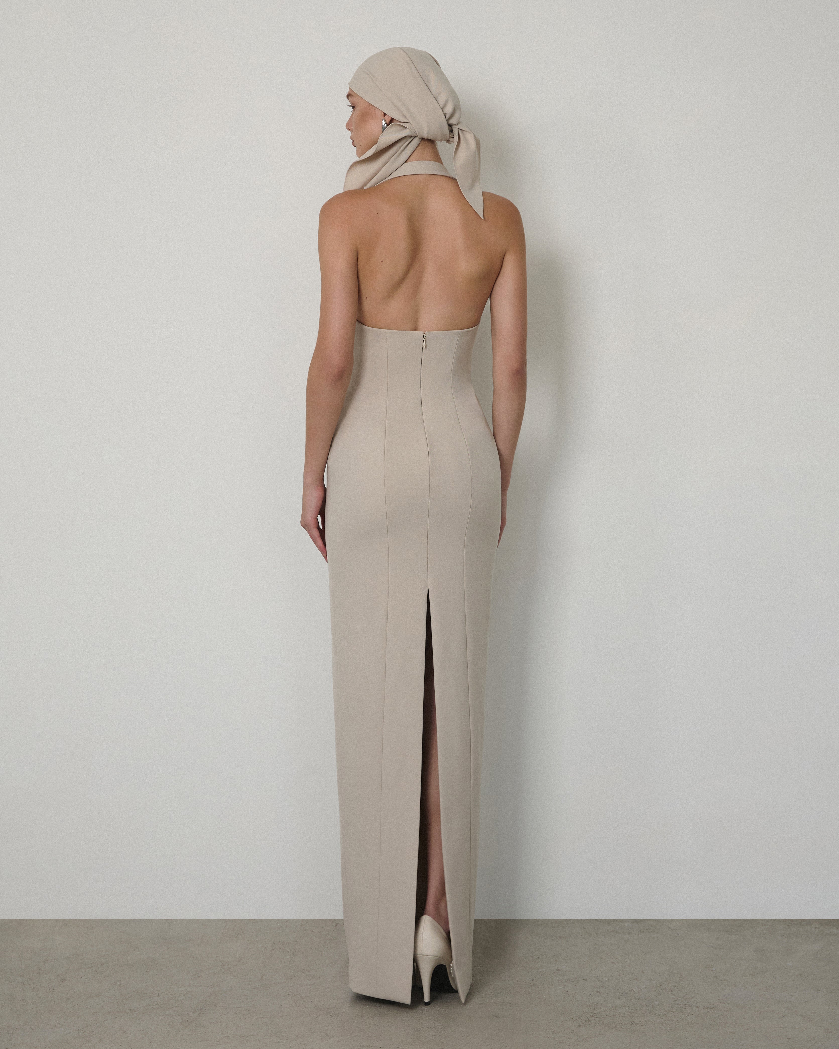 HALTER NECK BUSTIER GOWN