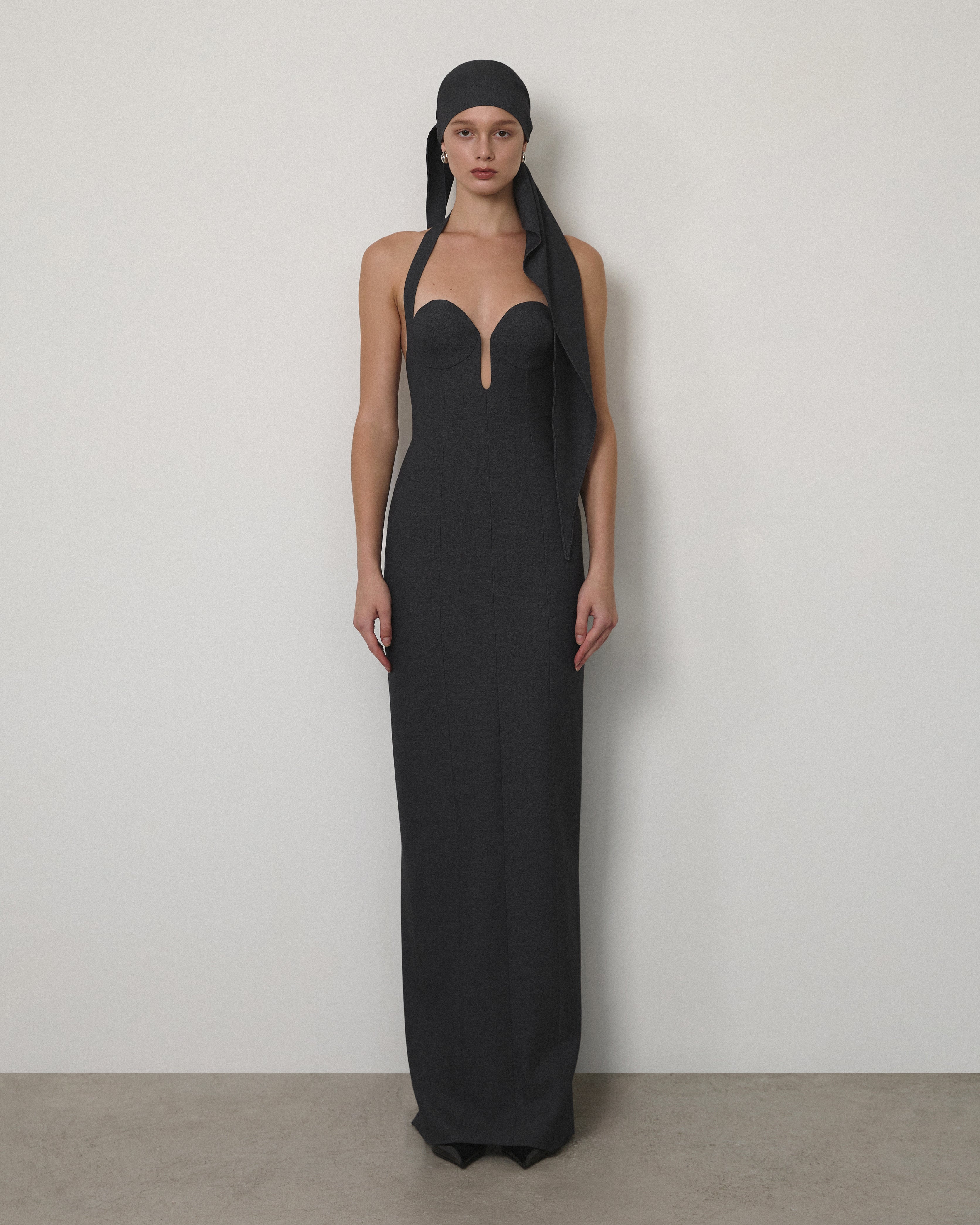 HALTER NECK BUSTIER GOWN