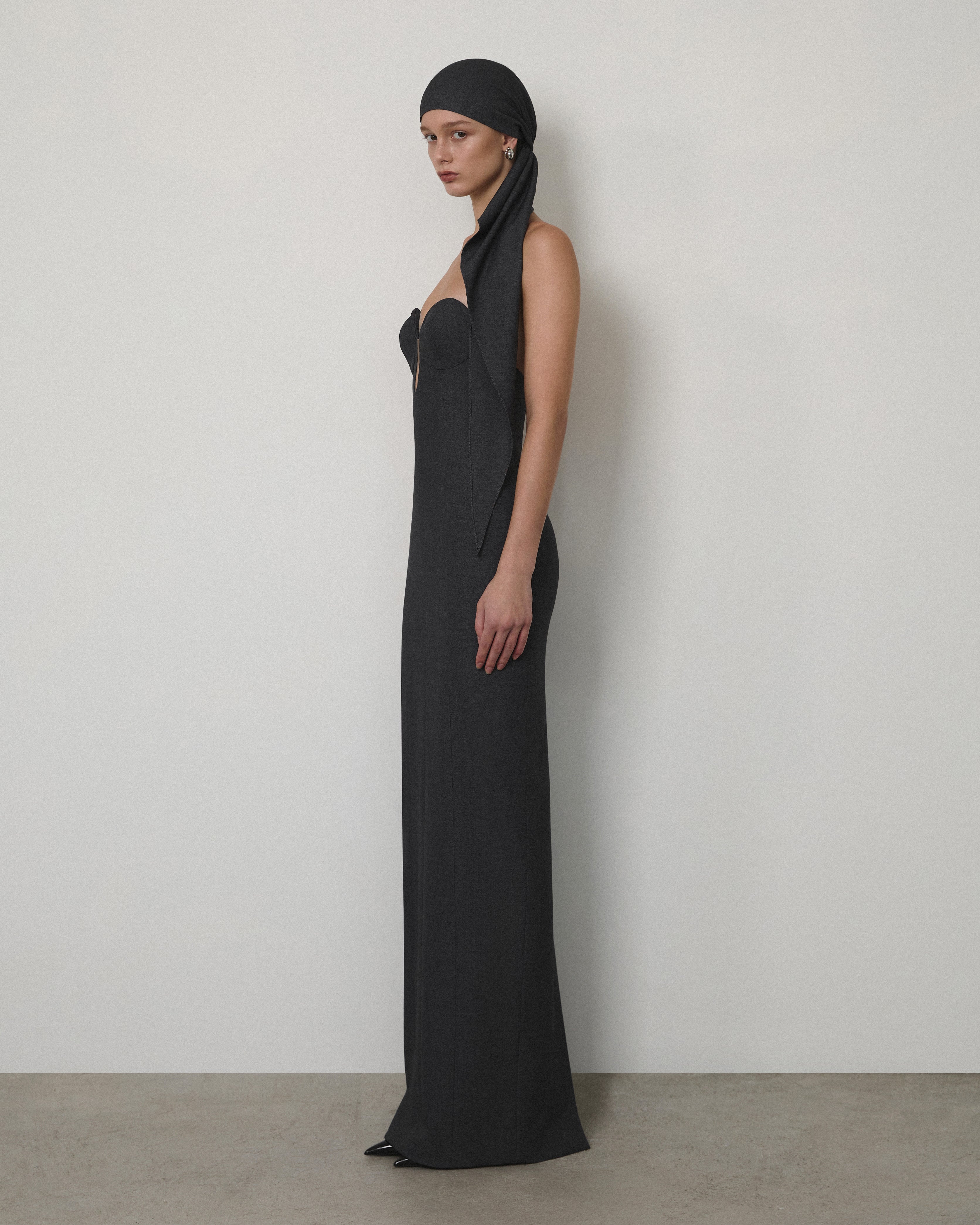 HALTER NECK BUSTIER GOWN