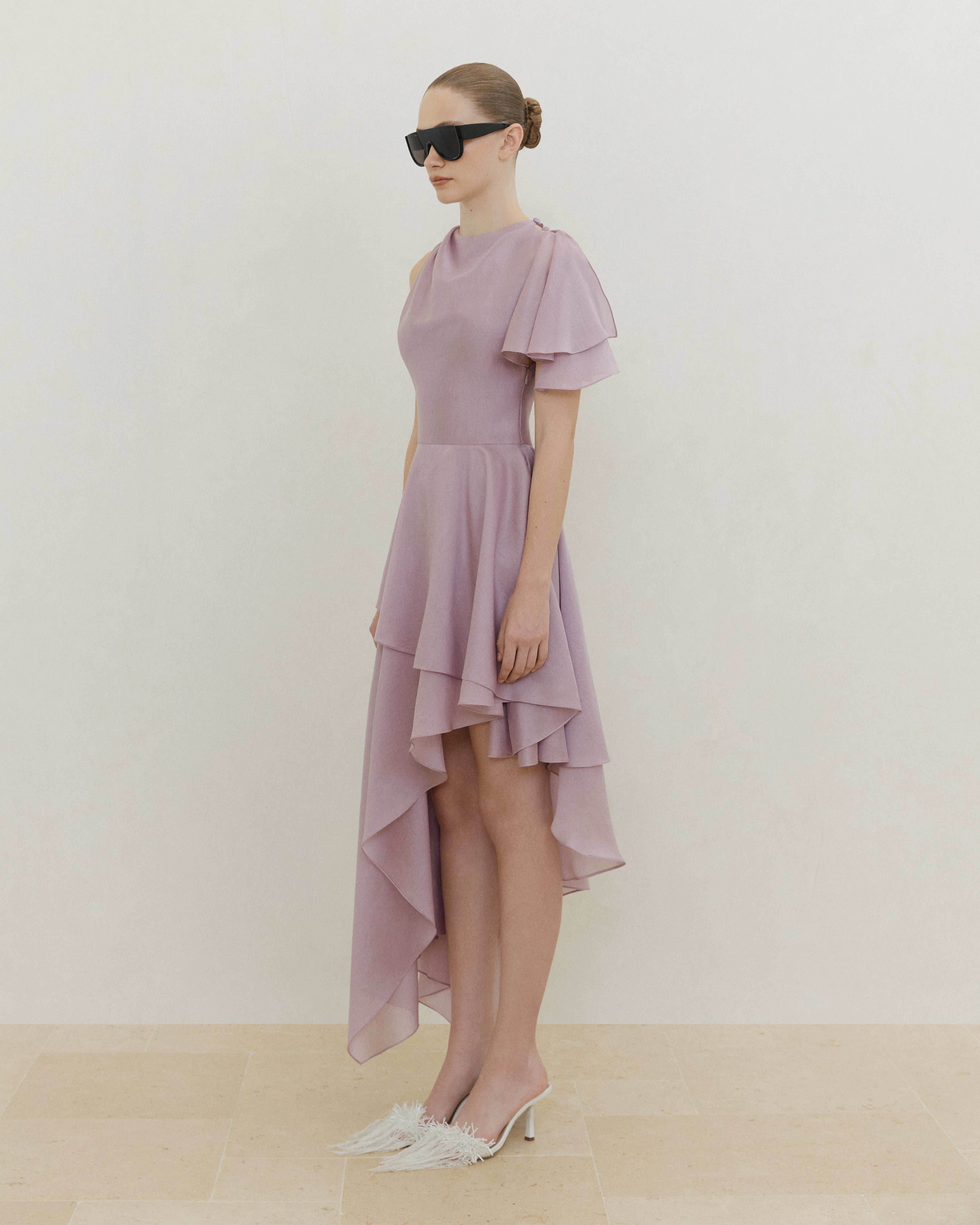Asymmetric Draped Dress