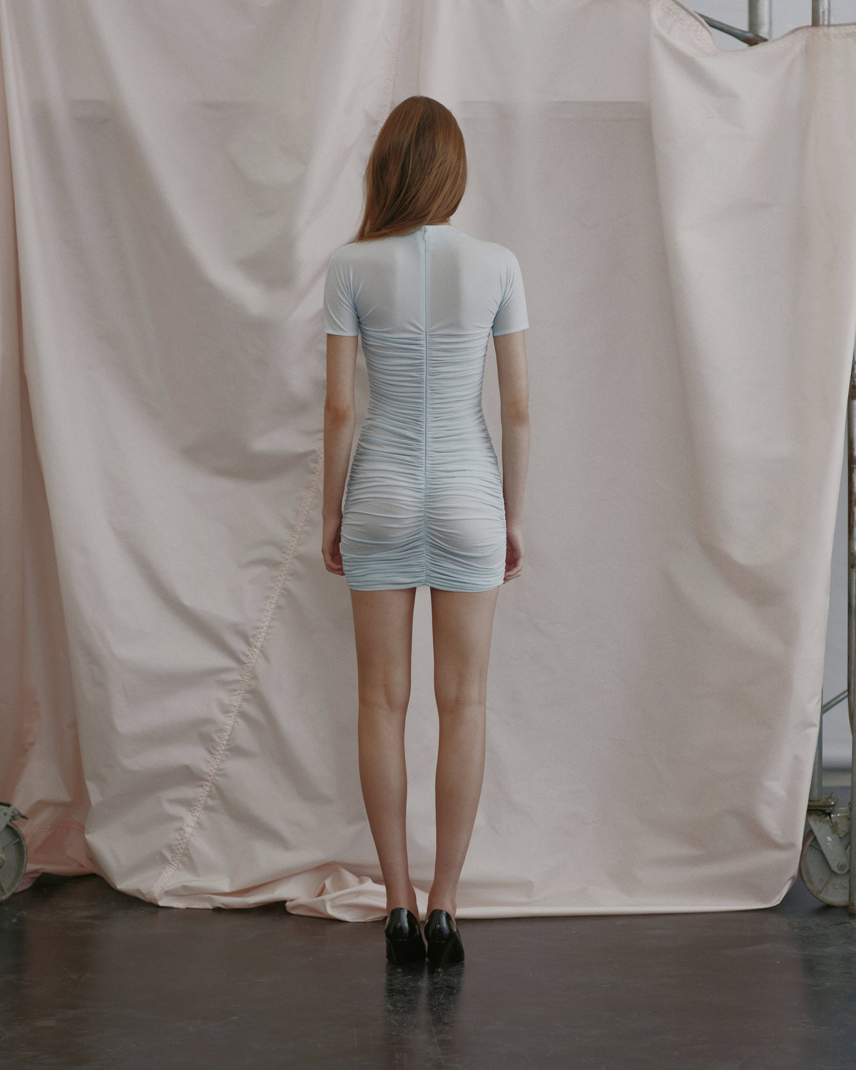 Ruched Jersey Mini Dress