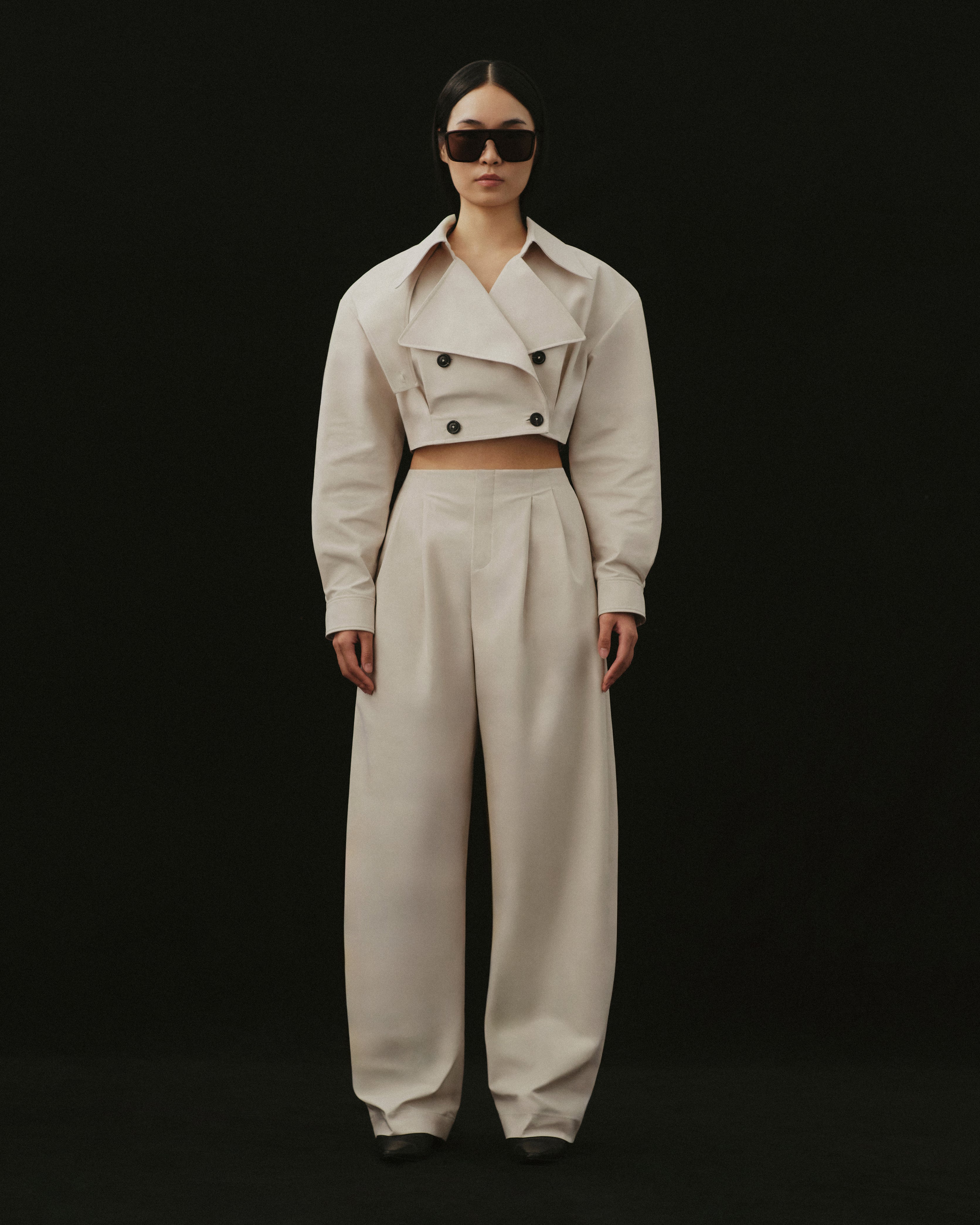 VOLUMINOUS BARREL LEG PANT