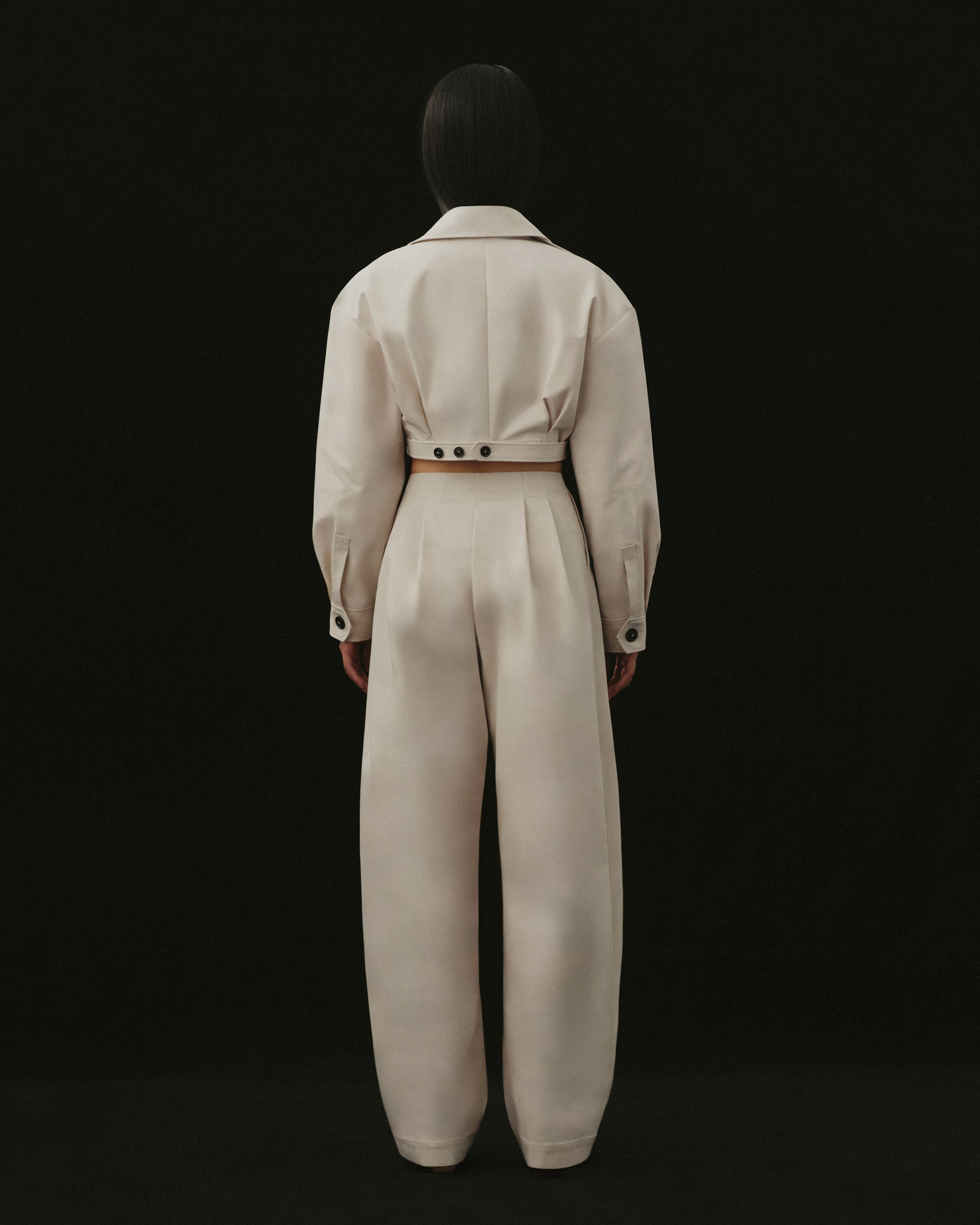 VOLUMINOUS BARREL LEG PANT