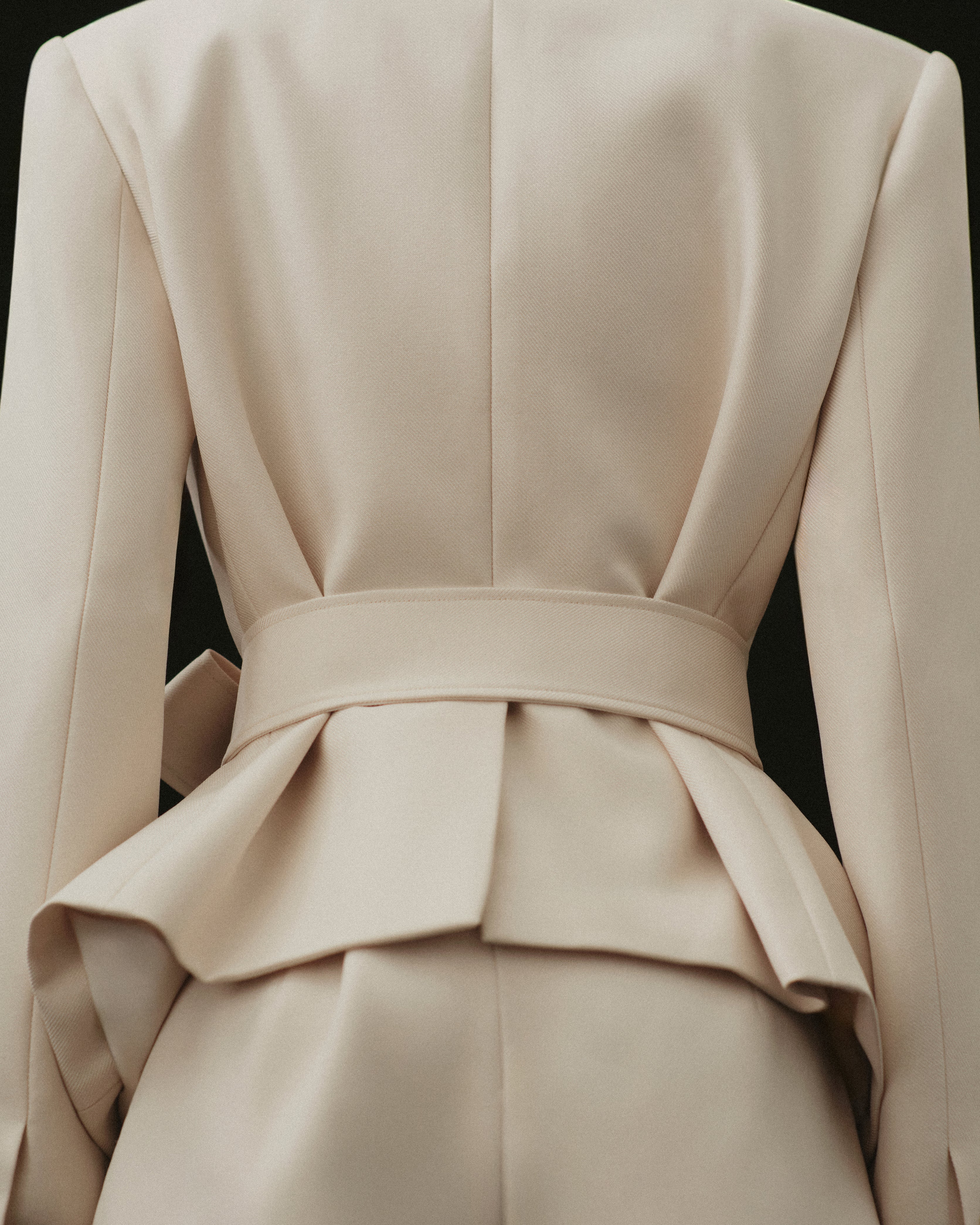 TIE-BELTED DOUBLE-BREASTED JACKET