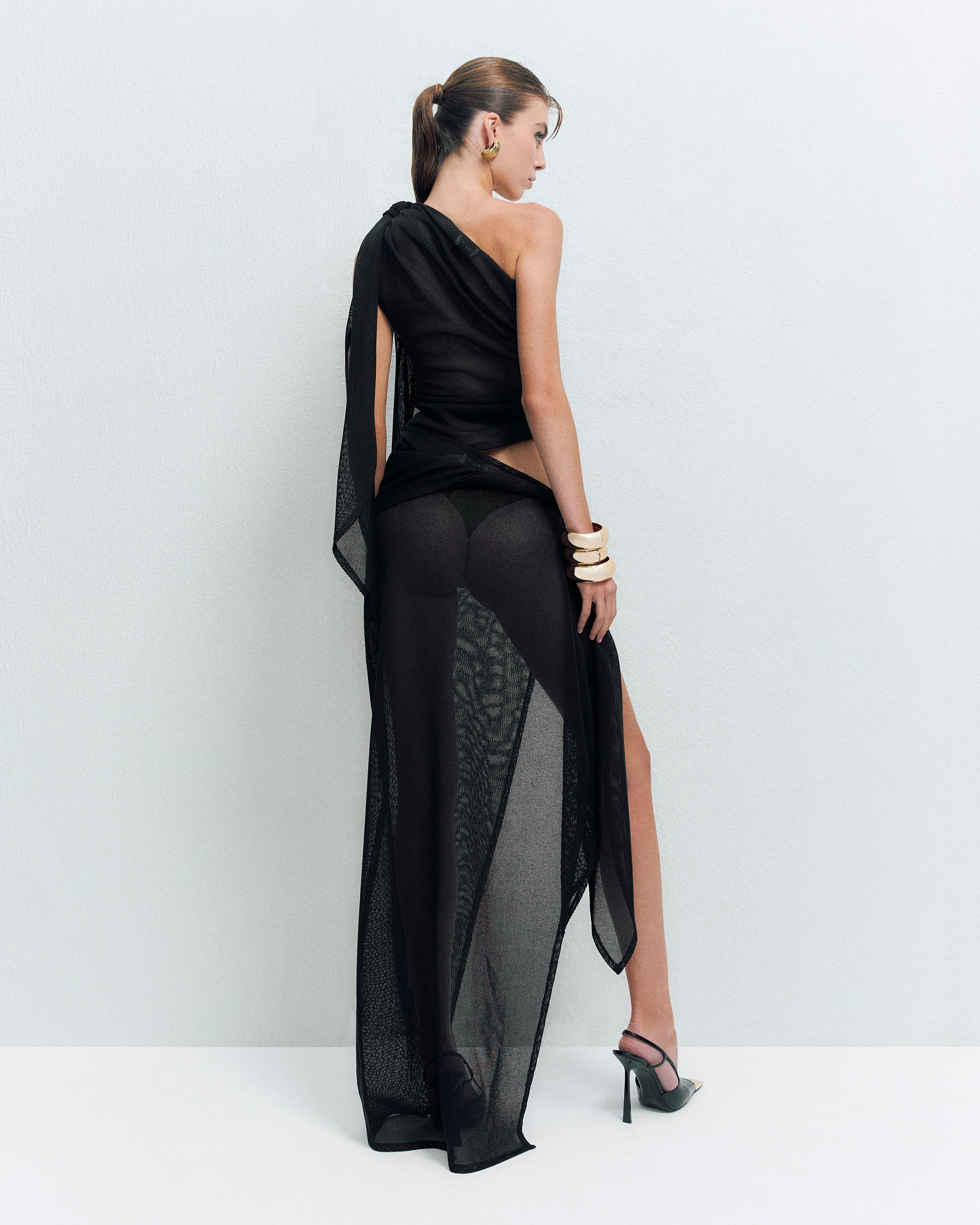 MAXI WRAP TWIST SKIRT