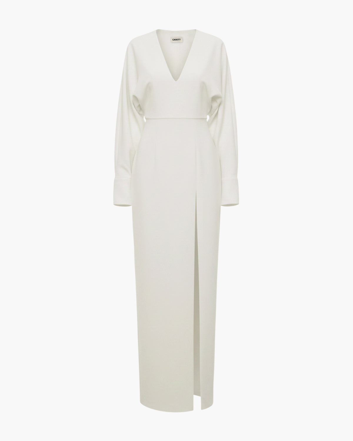 Sculpted Twill Maxi Gown
