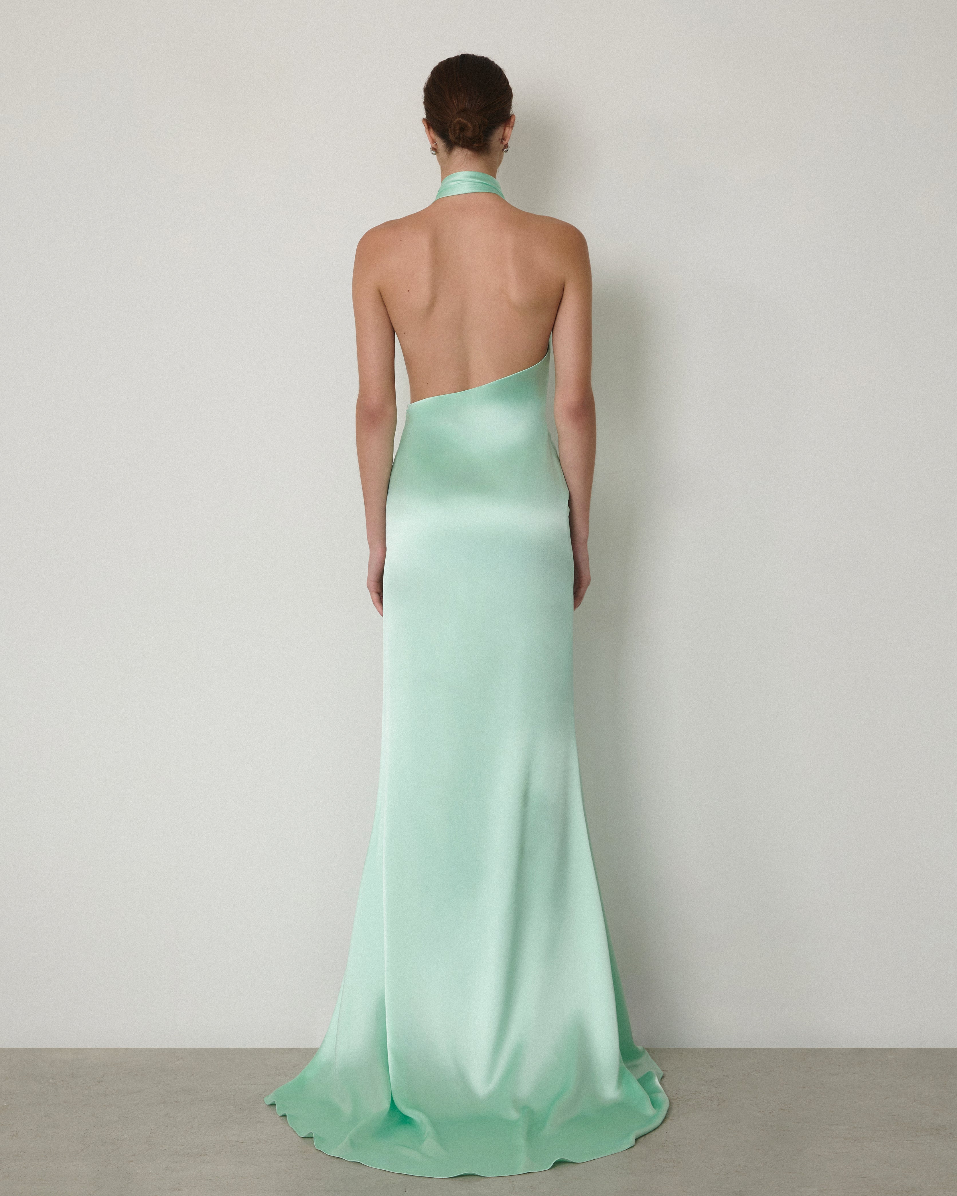 HALTER V-NECK MAXI GOWN