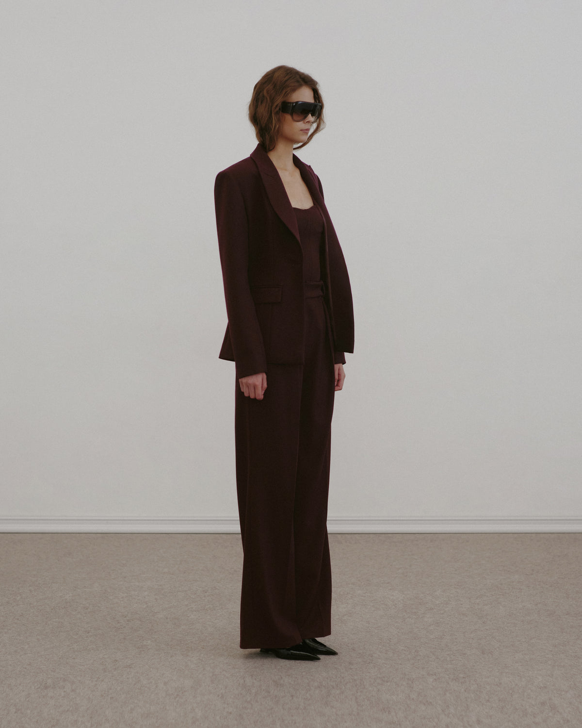 Sculpted Twill Blazer
