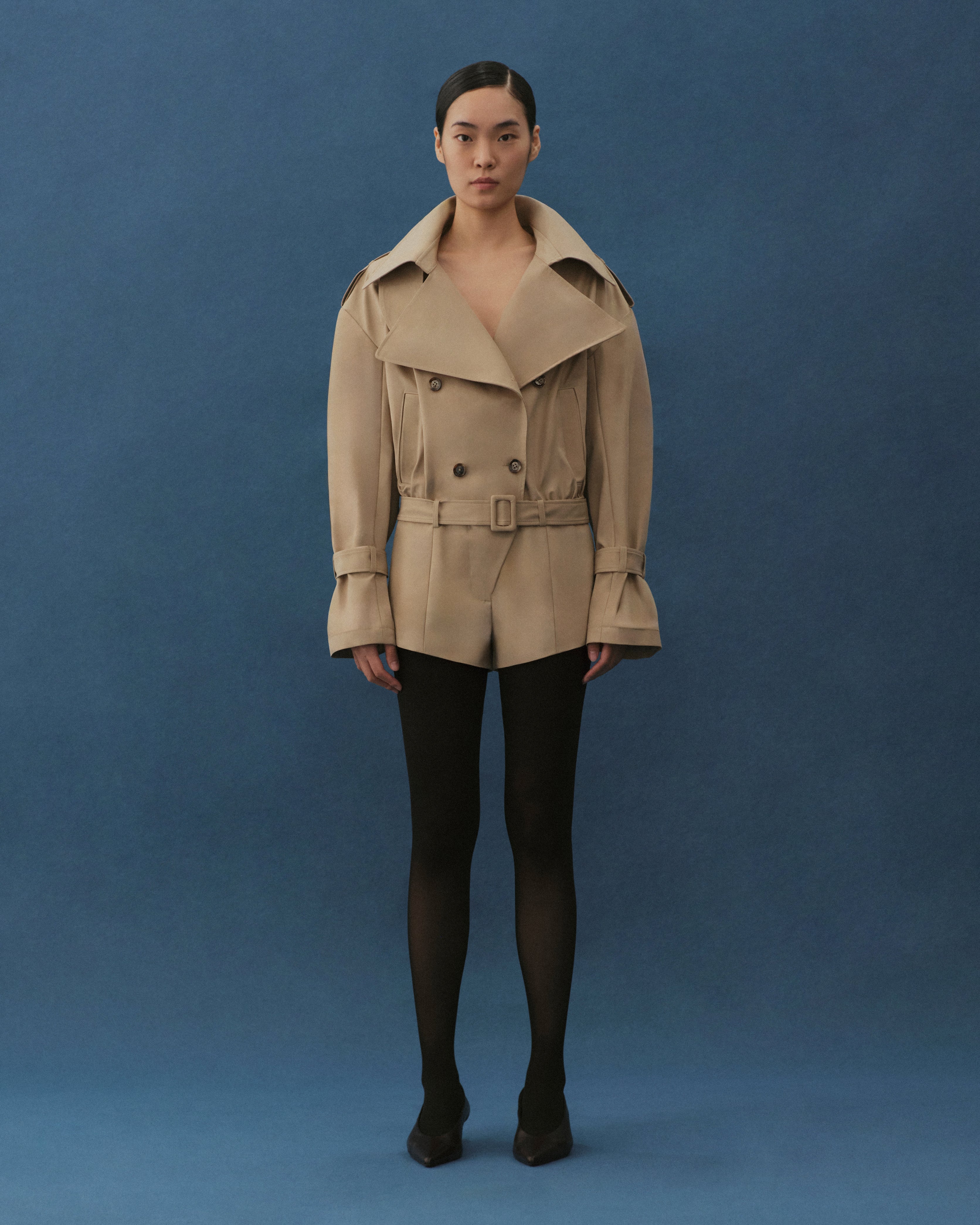 HIGH-NECK TRENCH JUMPSUIT (Pre-Order)