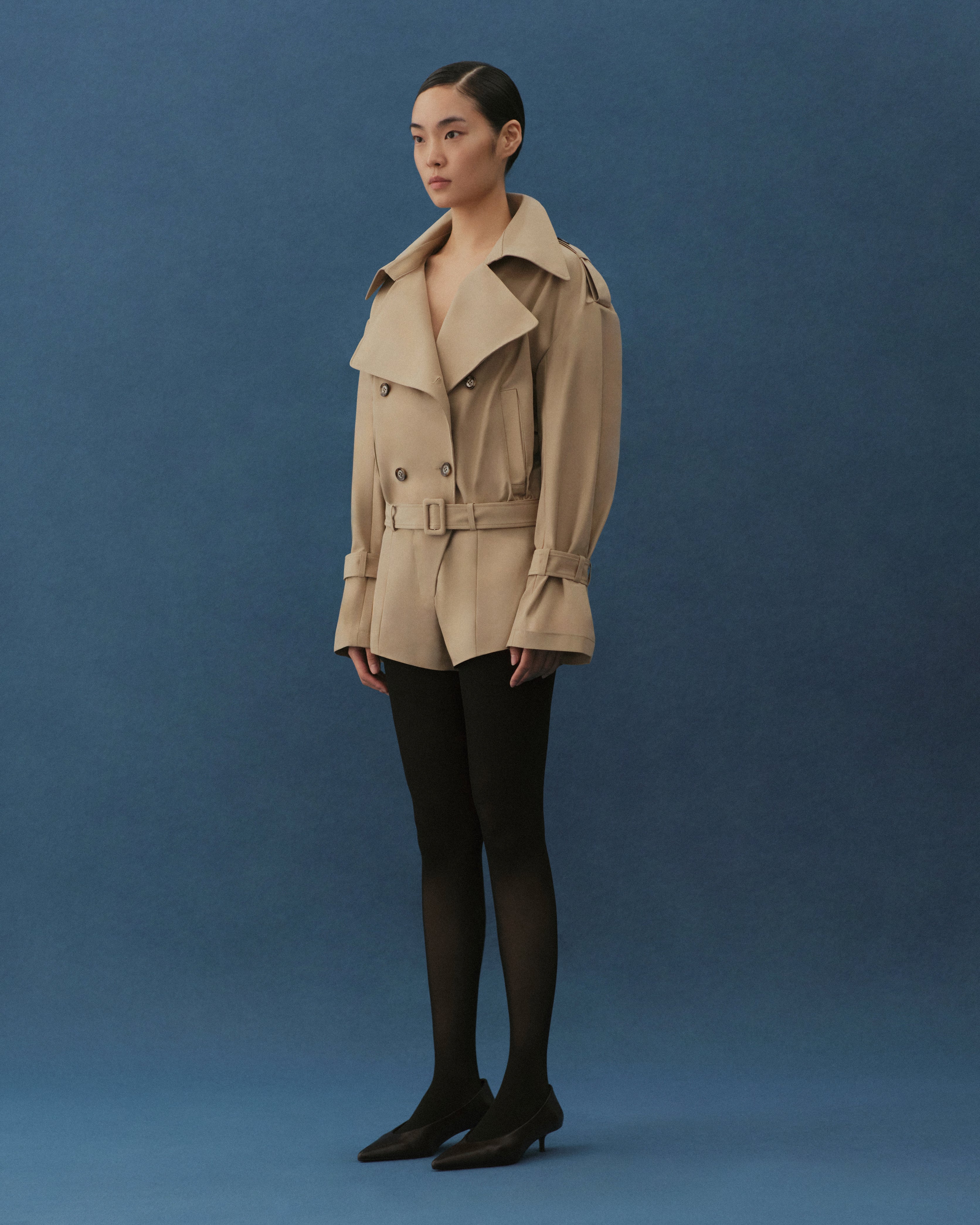 HIGH-NECK TRENCH JUMPSUIT (Pre-Order)