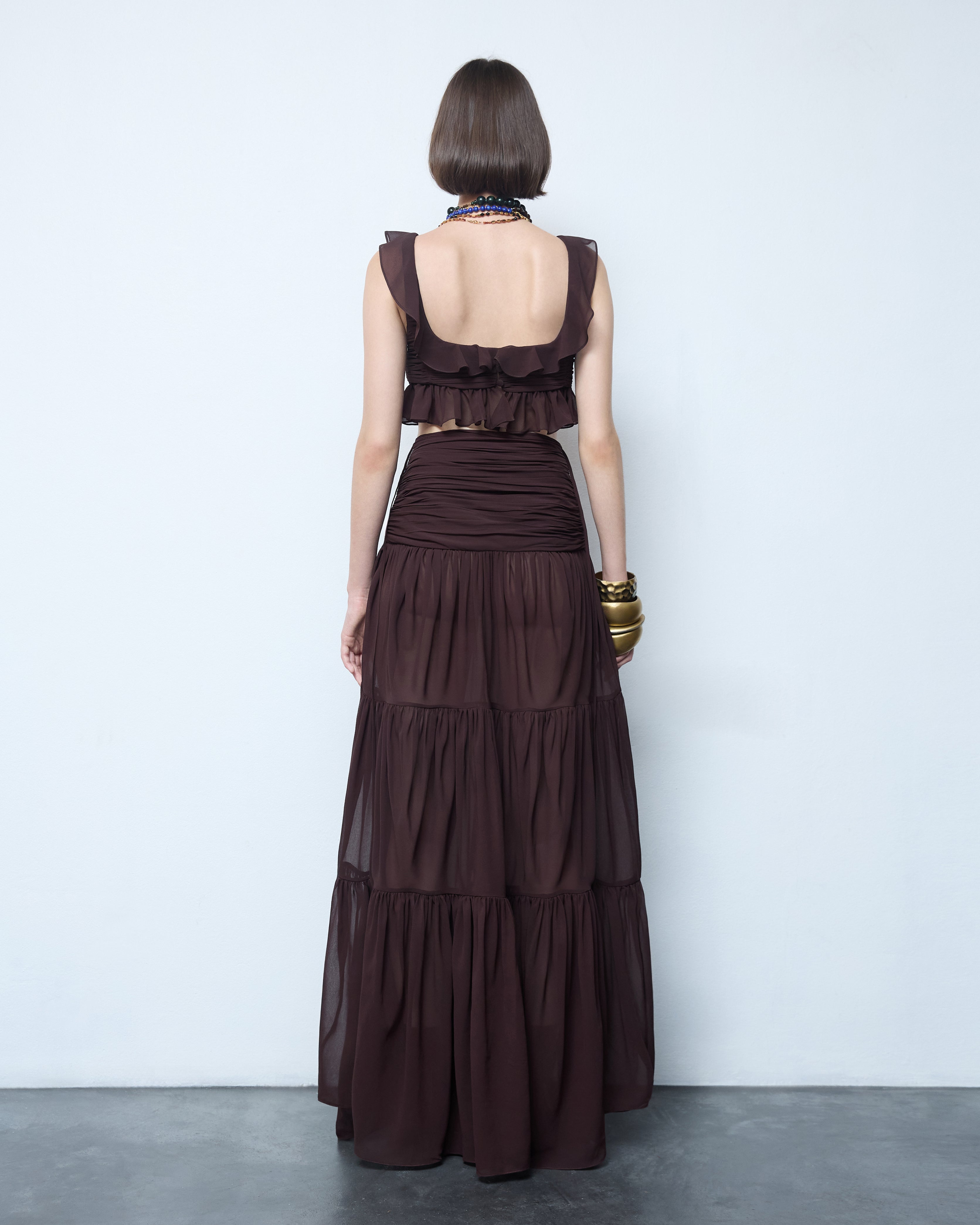 MAXI DRAPED SKIRT